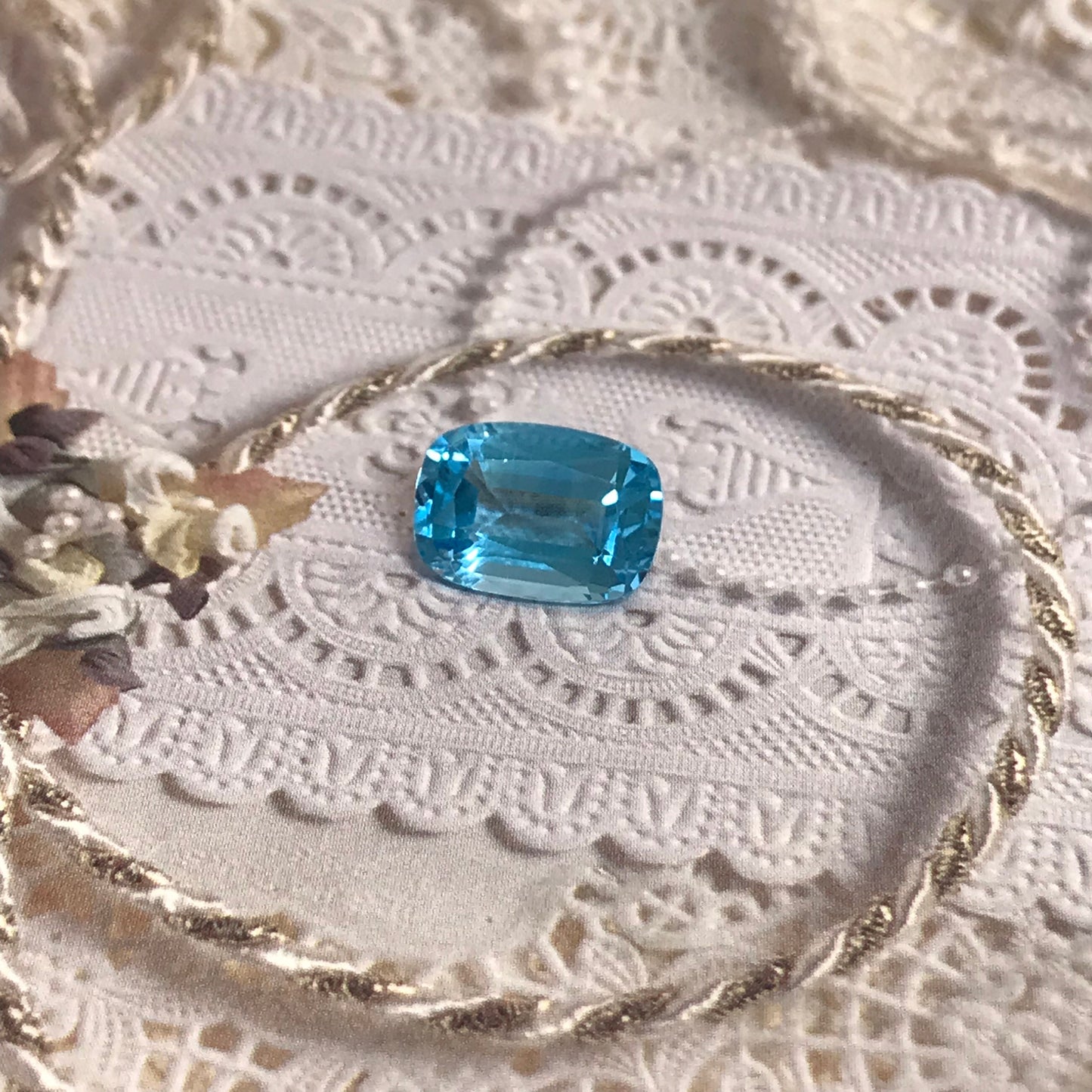 14x10mm Blue Topaz Cushion Cut 8 Carat Loose Gem Baby Swiss Blue