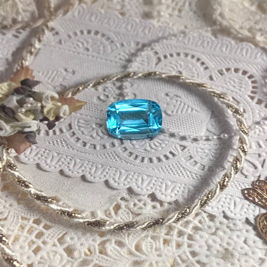 14x10mm Blue Topaz Cushion Cut 8 Carat Loose Gem Baby Swiss Blue