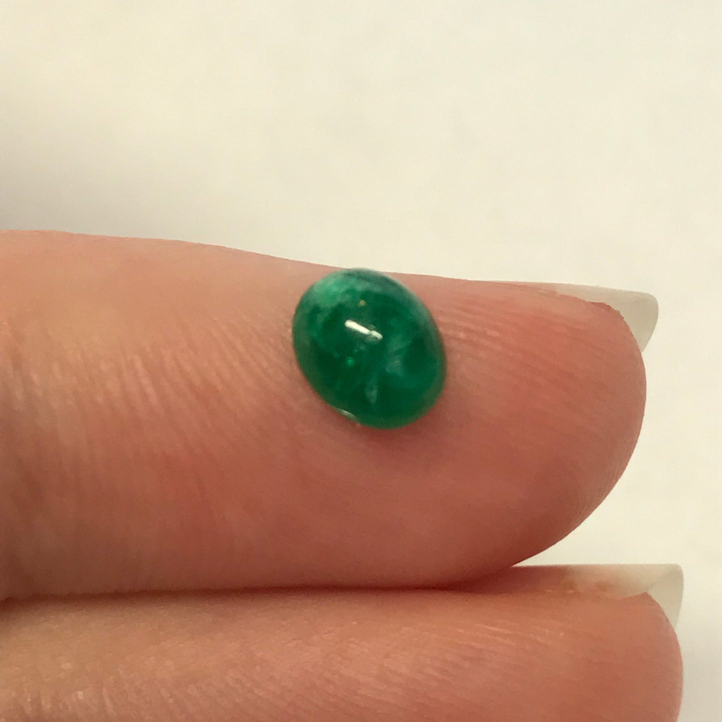 6x5mm Green Emerald Cabochon 0.80 Carats Loose Gem Gemstone Genuine Emerald Unmounted for Pendant Jewelry