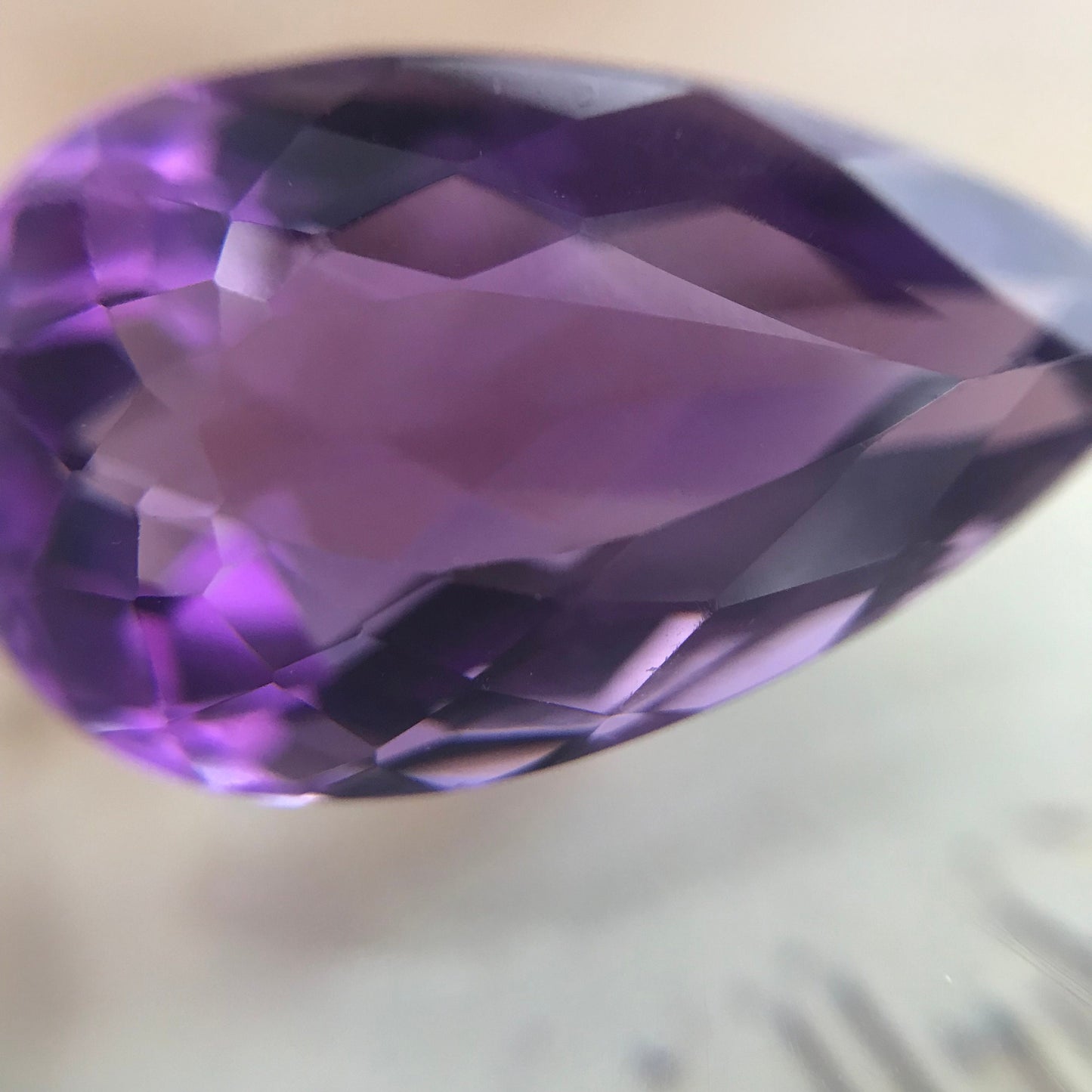 Gorgeous! 10 Carat 19x11mm Pear Purple Amethyst Loose Gem Wholesale Gemstone Faceted Unmounted February Birthstone Large ct Quartz