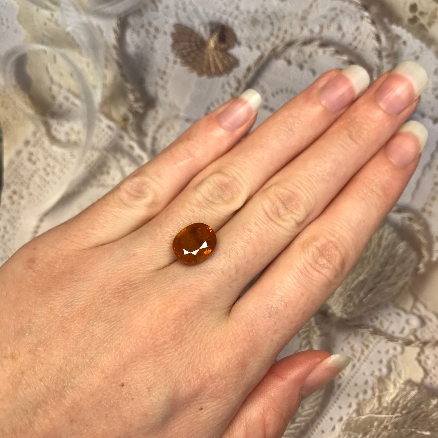 12x10mm Natural Orange Sapphire 6.24 Carats Oval Cut Be Treated Earth Mined Sapphire Corundum Faceted Loose Orange Gemstone,