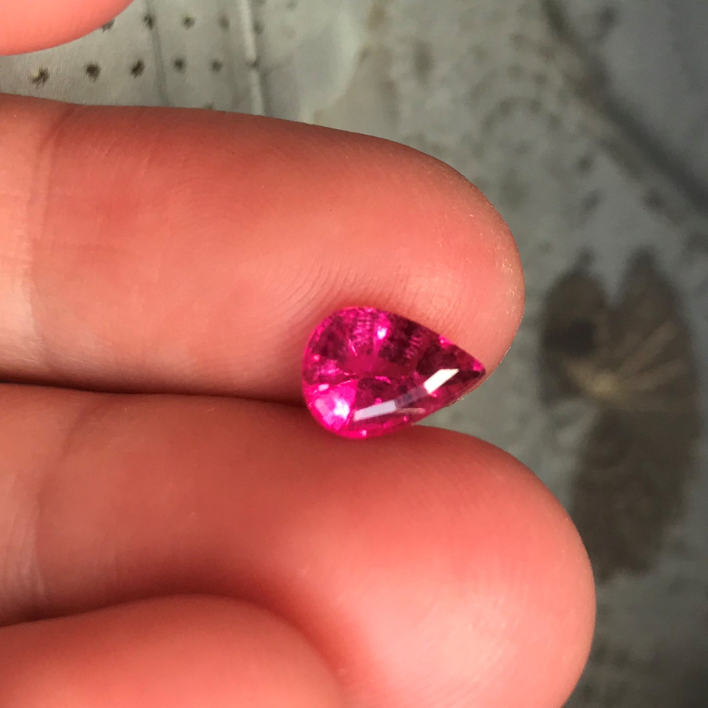 UGL-USA Certified Natural Deep Hot Pink Tourmaline 1.31 carats Pear Cut Faceted 8.6 x 6 mm Loose Gemstone Gorgeous Color, Rare Color