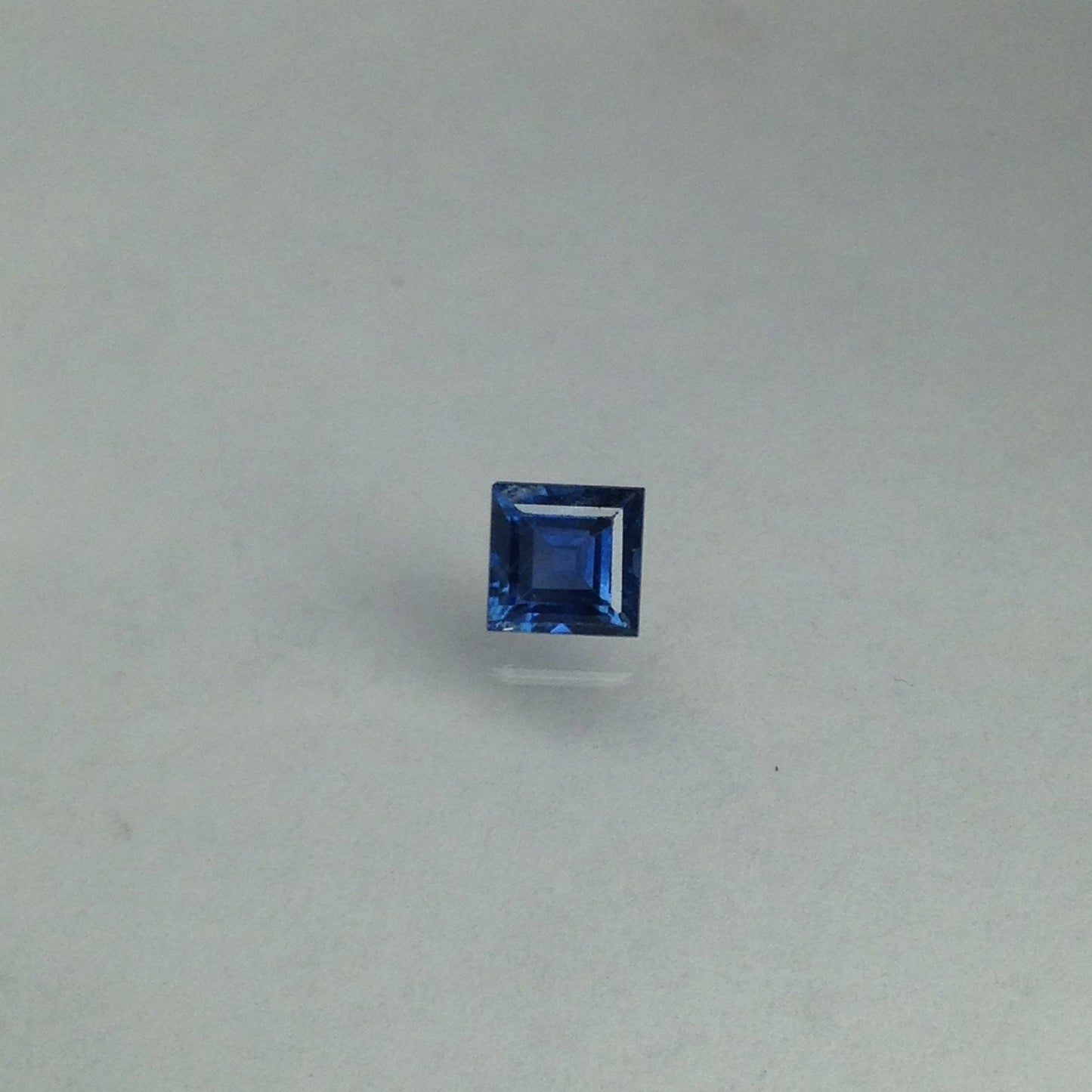 Unheated Carré Cut Blue Sapphire 5mm Square Unheated Sapphire Corundum 0.97 carat Faceted Unmounted Gemstone Loose No Heat Blue Sapphire