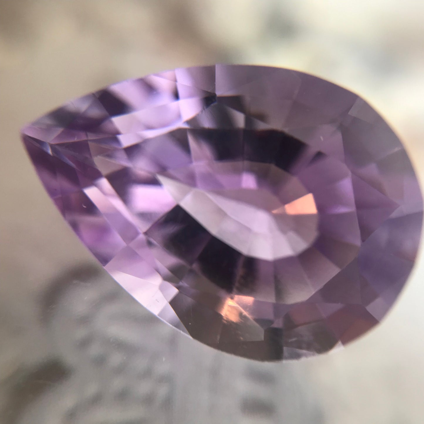18x13mm Purple Amethyst 9.9 carat Pear Faceted Gem Loose gemstone Unmounted Quartz February Birthstone - 13 x 18 mm Pear Amethyst