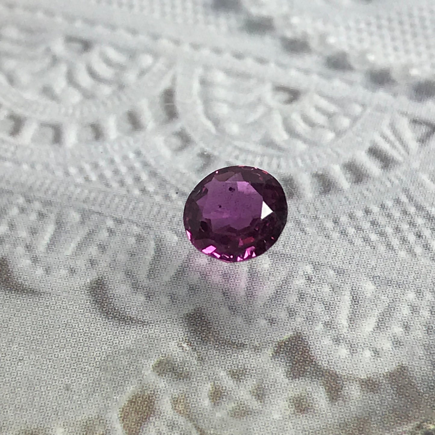 5.4mm Round Natural Ruby 0.72 Cts Heated Ruby Loose Faceted Shallow Round Cut Gem Corundum Purple Red Ruby July Birthstone Earth Mined 5mm