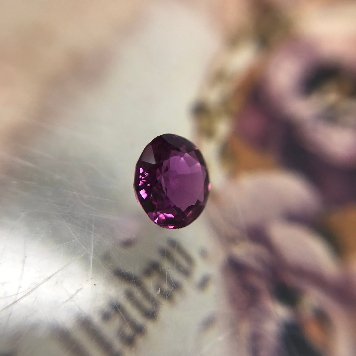 5.4mm Round Natural Ruby 0.72 Cts Heated Ruby Loose Faceted Shallow Round Cut Gem Corundum Purple Red Ruby July Birthstone Earth Mined 5mm