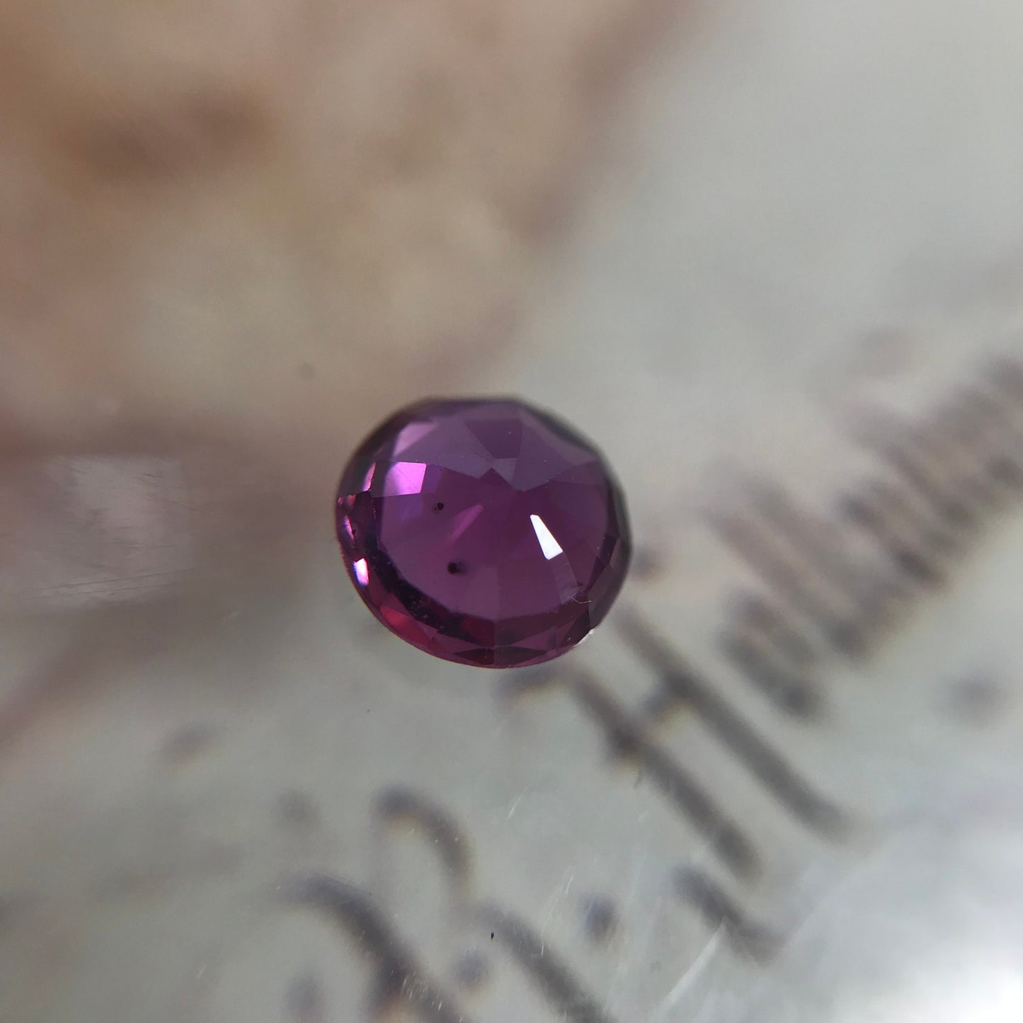 5.4mm Round Natural Ruby 0.72 Cts Heated Ruby Loose Faceted Shallow Round Cut Gem Corundum Purple Red Ruby July Birthstone Earth Mined 5mm