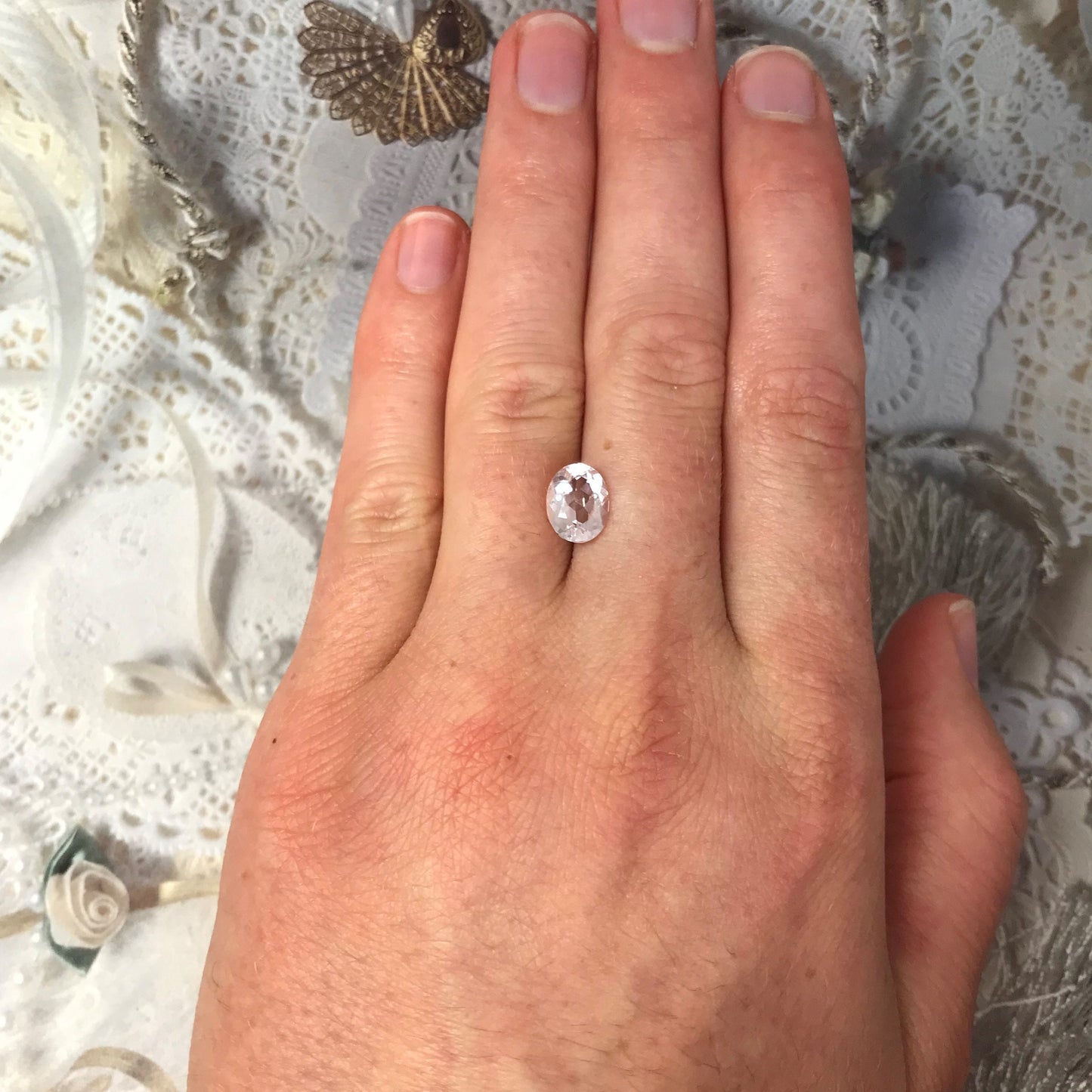 Light Pink Morganite 9x7mm 1.62 Carat Oval Cut Faceted Loose Wholesale Gemstone Gem, For Engagement Ring, Loose Oval Natural Morganite