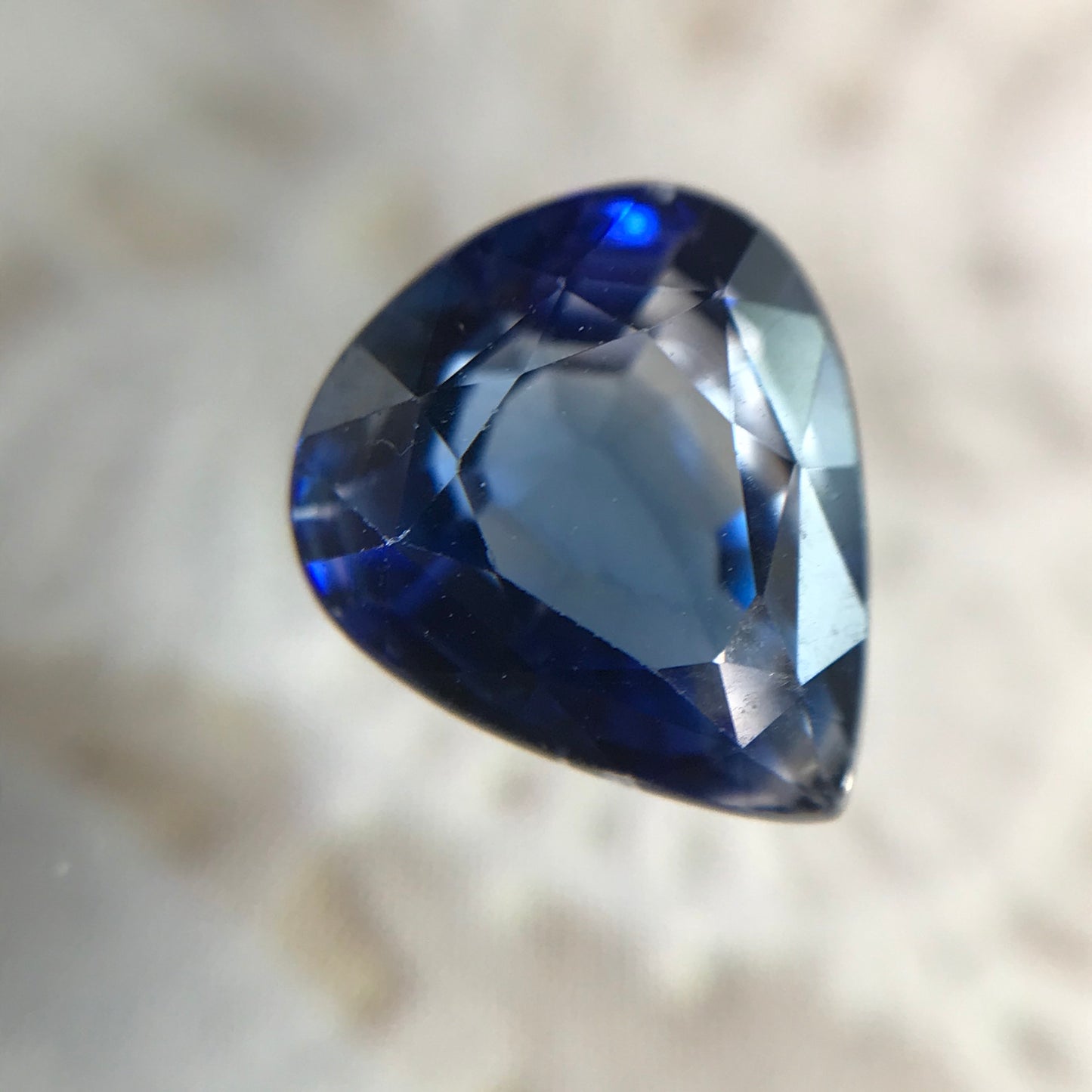 1.68 Carats Natural Blue Sapphire 7.7x6.7mm Pear Unique Corundum Wholesale Gem Faceted Loose Gemstone