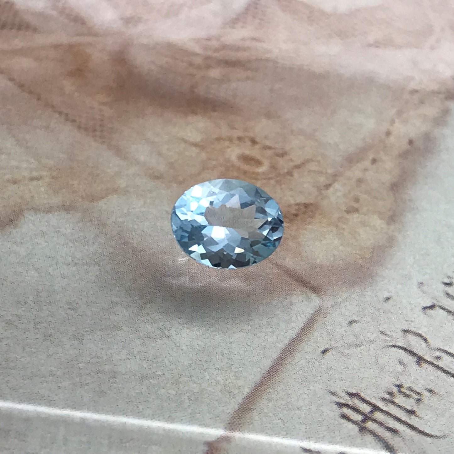 Sky Blue Aquamarine 9x7mm 1.43 Carat Light Blue Oval Cut Natural Loose Gem Faceted Gemstone Beryl March Birthstone Tested Wholesale Gem