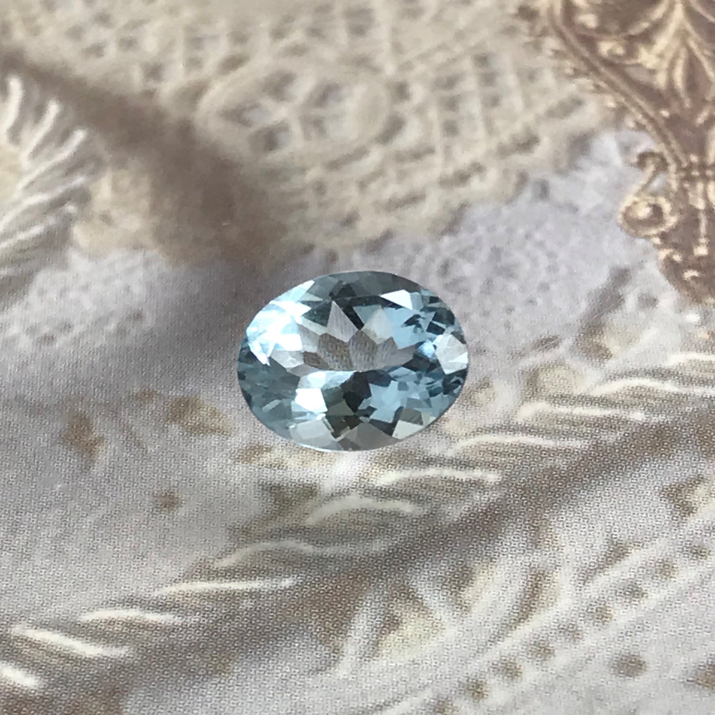 Sky Blue Aquamarine 9x7mm 1.43 Carat Light Blue Oval Cut Natural Loose Gem Faceted Gemstone Beryl March Birthstone Tested Wholesale Gem