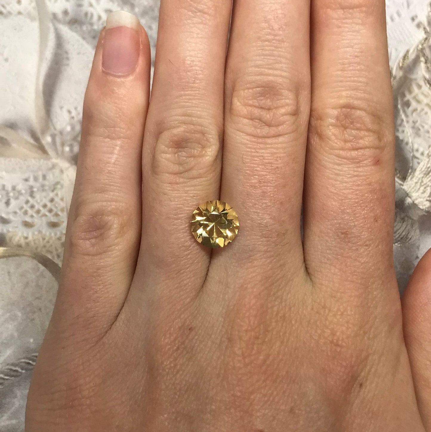 9mm Precision Cut Natural Yellow Beryl Heliodor Round Brilliant 2.74 Carat Loose Unmounted Faceted Gemstone US Cut/Seller Flowing Gems