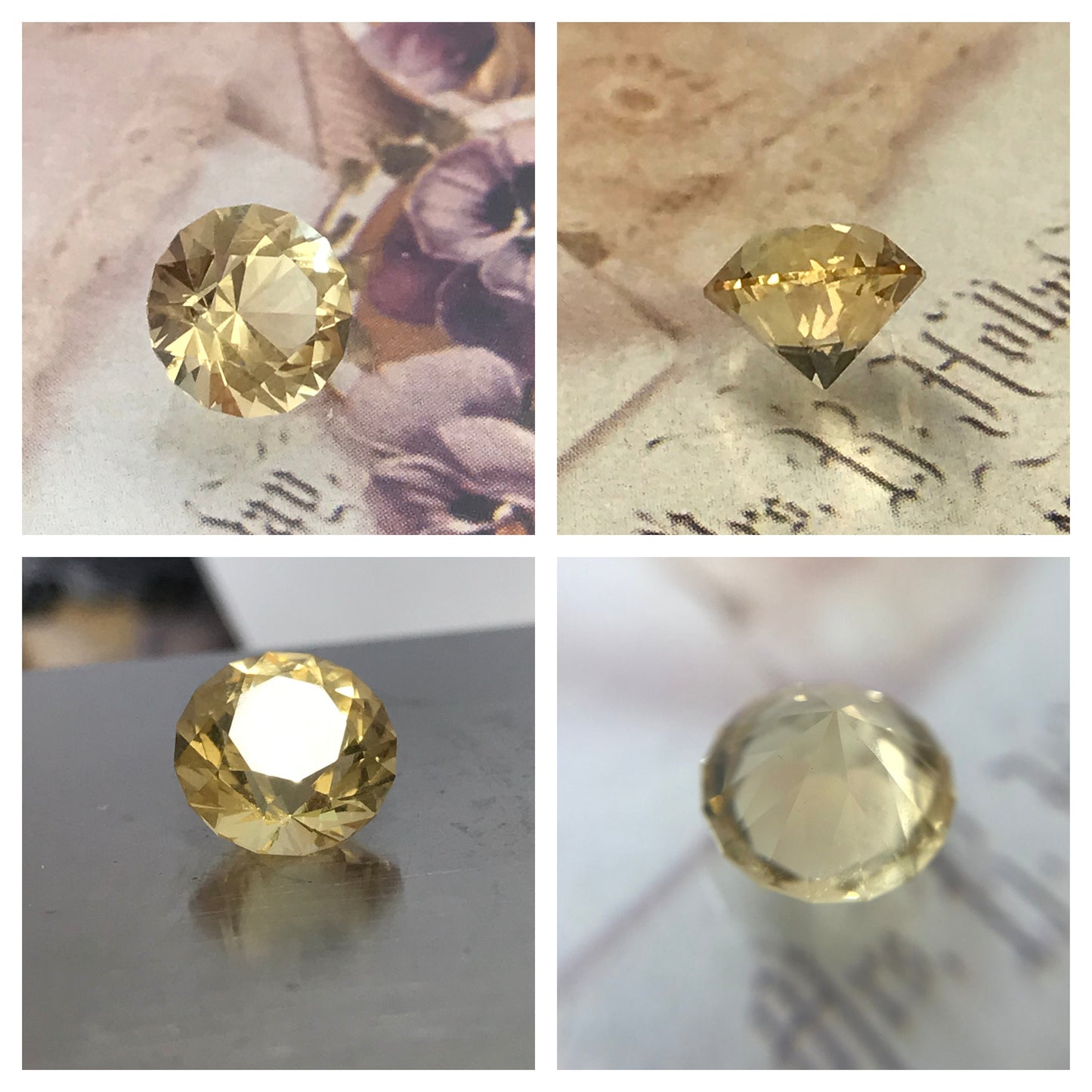 9mm Precision Cut Natural Yellow Beryl Heliodor Round Brilliant 2.74 Carat Loose Unmounted Faceted Gemstone US Cut/Seller Flowing Gems