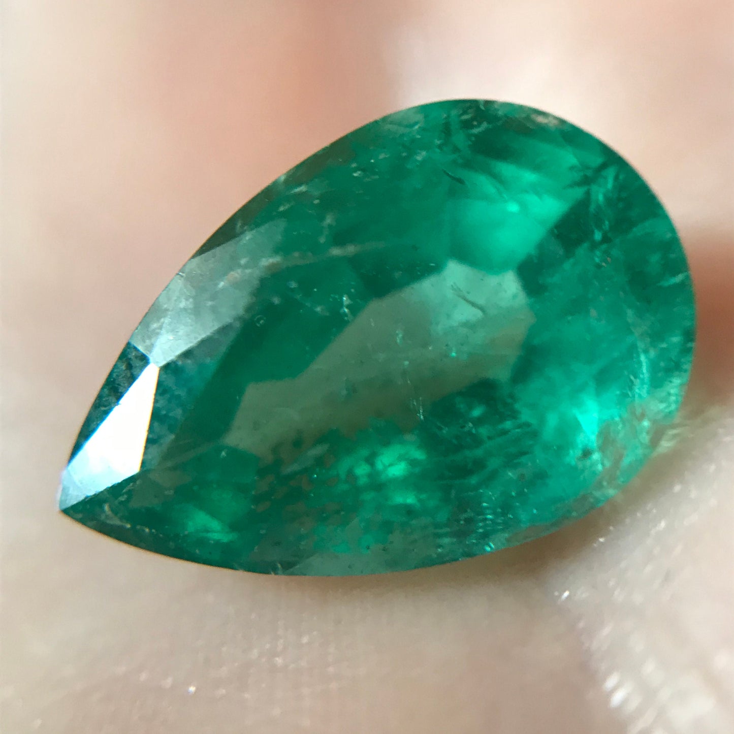 GIA Certified 2.76 cts Emerald 11.4x7.6 mm Pear Cut Faceted Loose Gem, Nice Natural Zambian Emerald