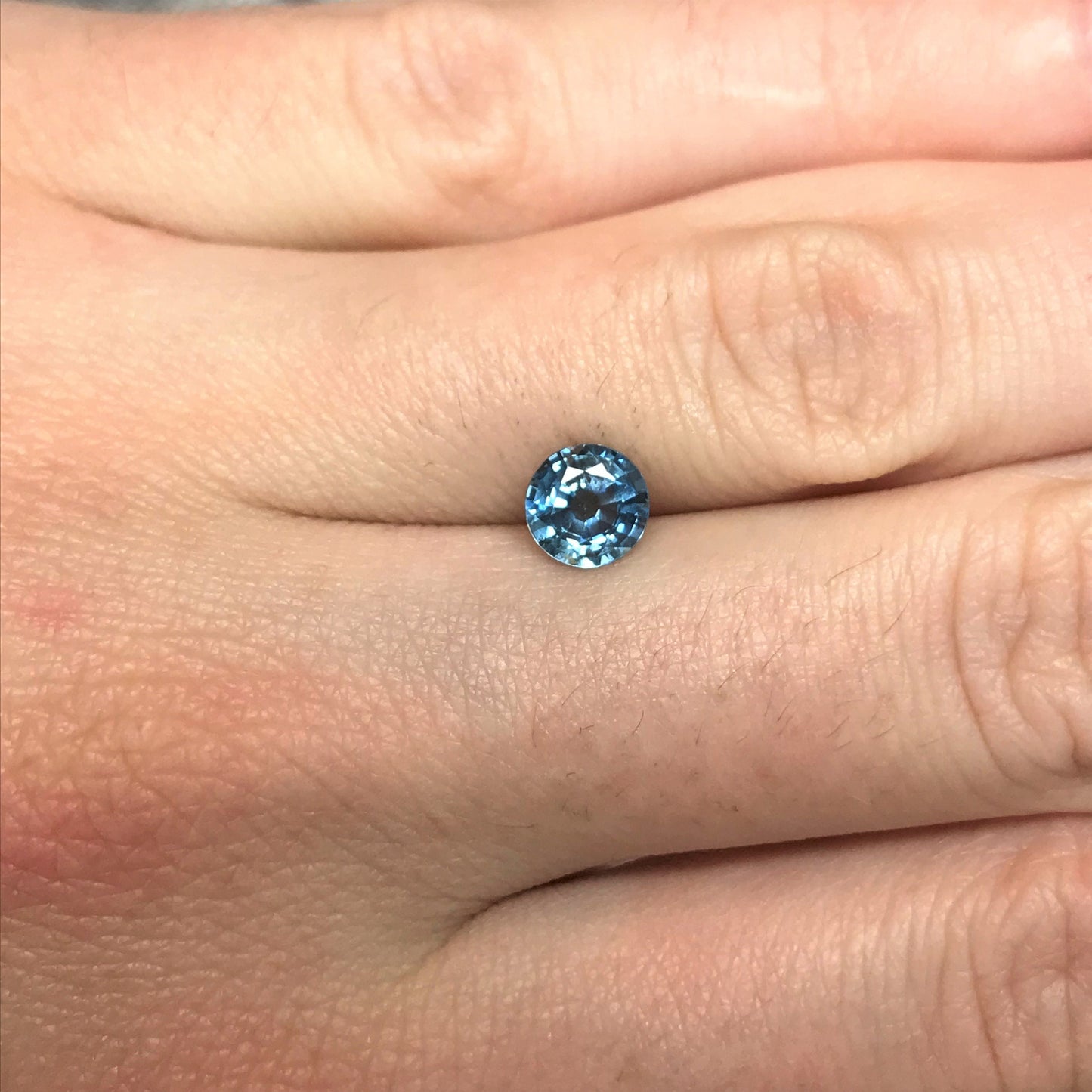 5.7mm Round Sapphire Natural Medium Light Blue, 0.91 Carats Corundum 6mm