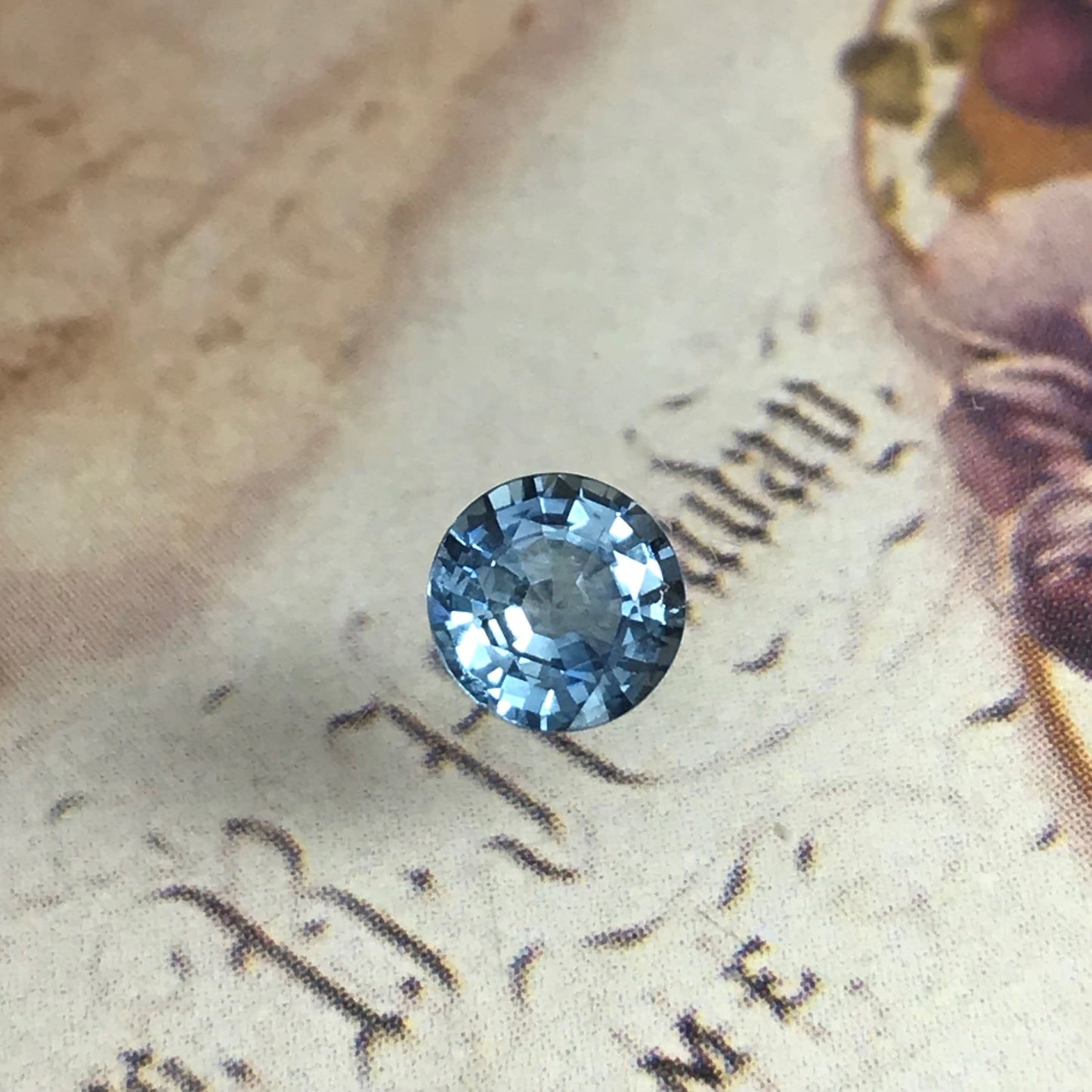 5.7mm Round Sapphire Natural Medium Light Blue, 0.91 Carats Corundum 6mm