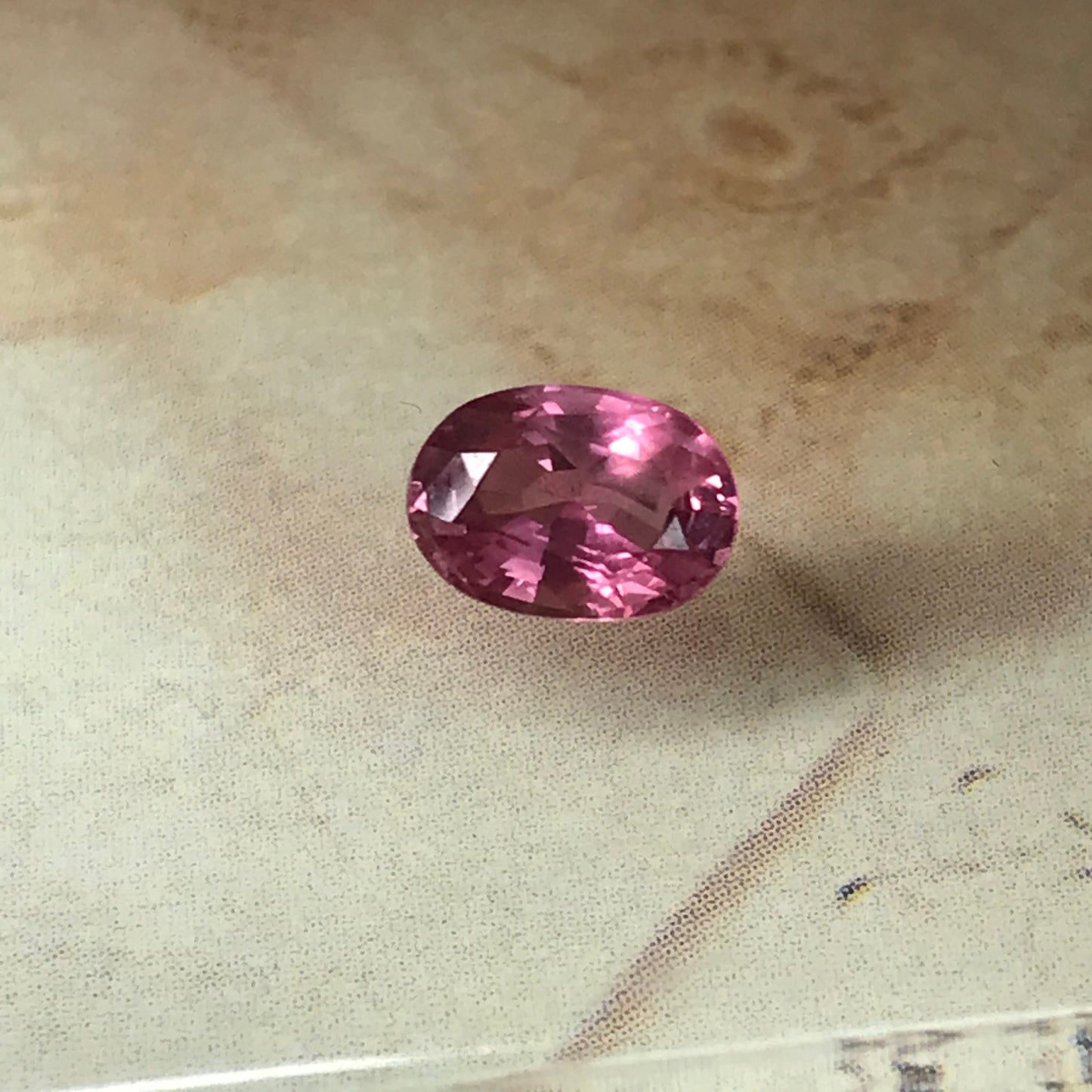 1.13ct Pink Padparadscha Sapphire 7x5mm Oval Rare Orangy Pink Purple Peach Loose Gemstone Unmounted Gem Corundum Heated Dark Padparadsha