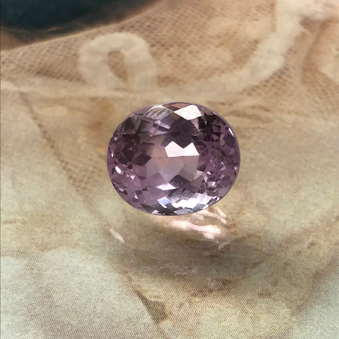 Kunzite 11x13mm 9.16 carats Oval Cut Pink Purple Spodumene Faceted Gem Loose gemstone Unmounted Tested Natural millimeters cts For Jewelry