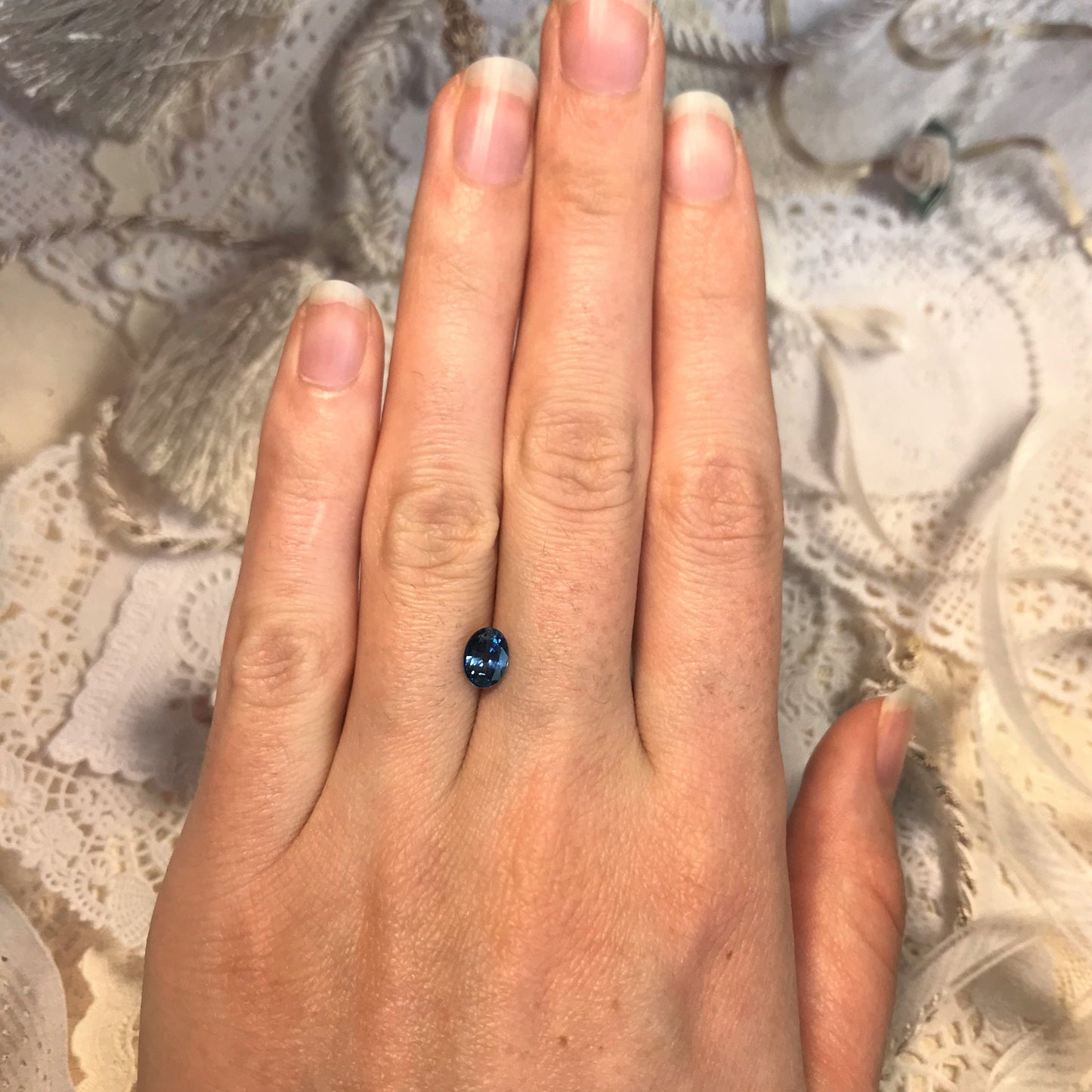 0.94 Carats Natural Classic Blue Sapphire 6.7x5mm Oval Cut Blue Corundum, Medium Blue Sapphire Faceted Loose Sapphire, Unmounted Gemstone