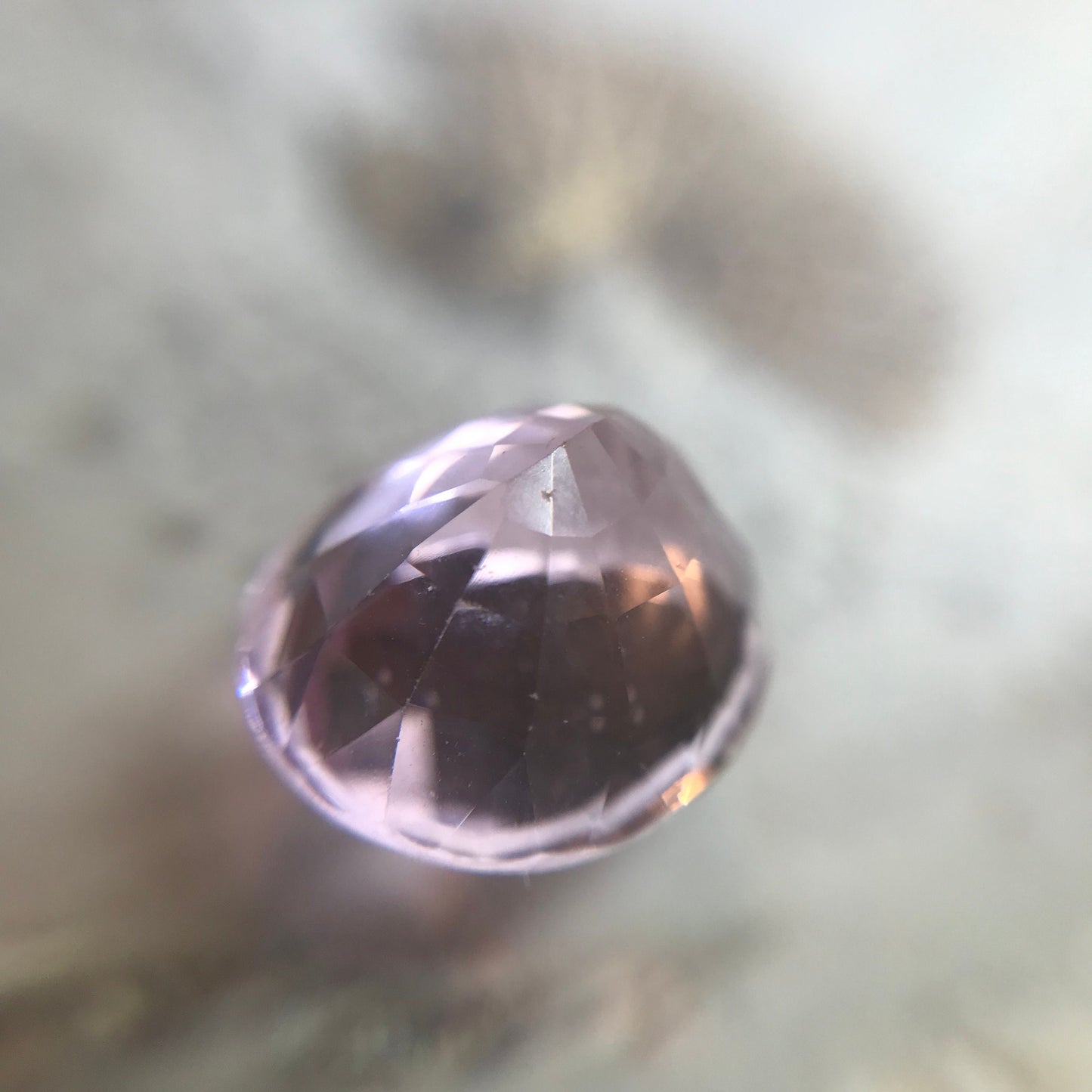 Kunzite 13x11.3mm 8.4 carats Oval Pink Purple Spodumene Faceted Loose Gemstone Nice Color