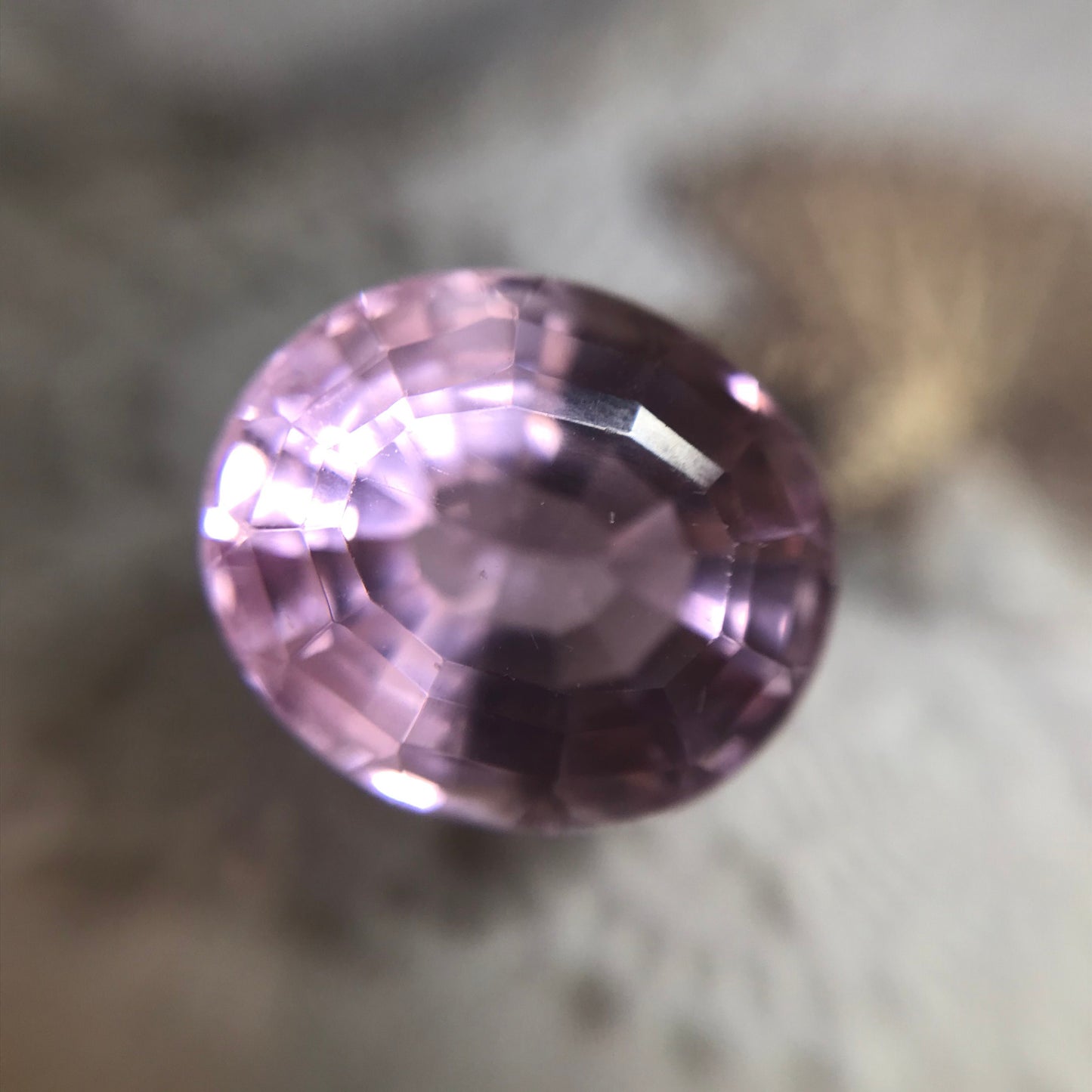 Kunzite 13x11.3mm 8.4 carats Oval Pink Purple Spodumene Faceted Loose Gemstone Nice Color