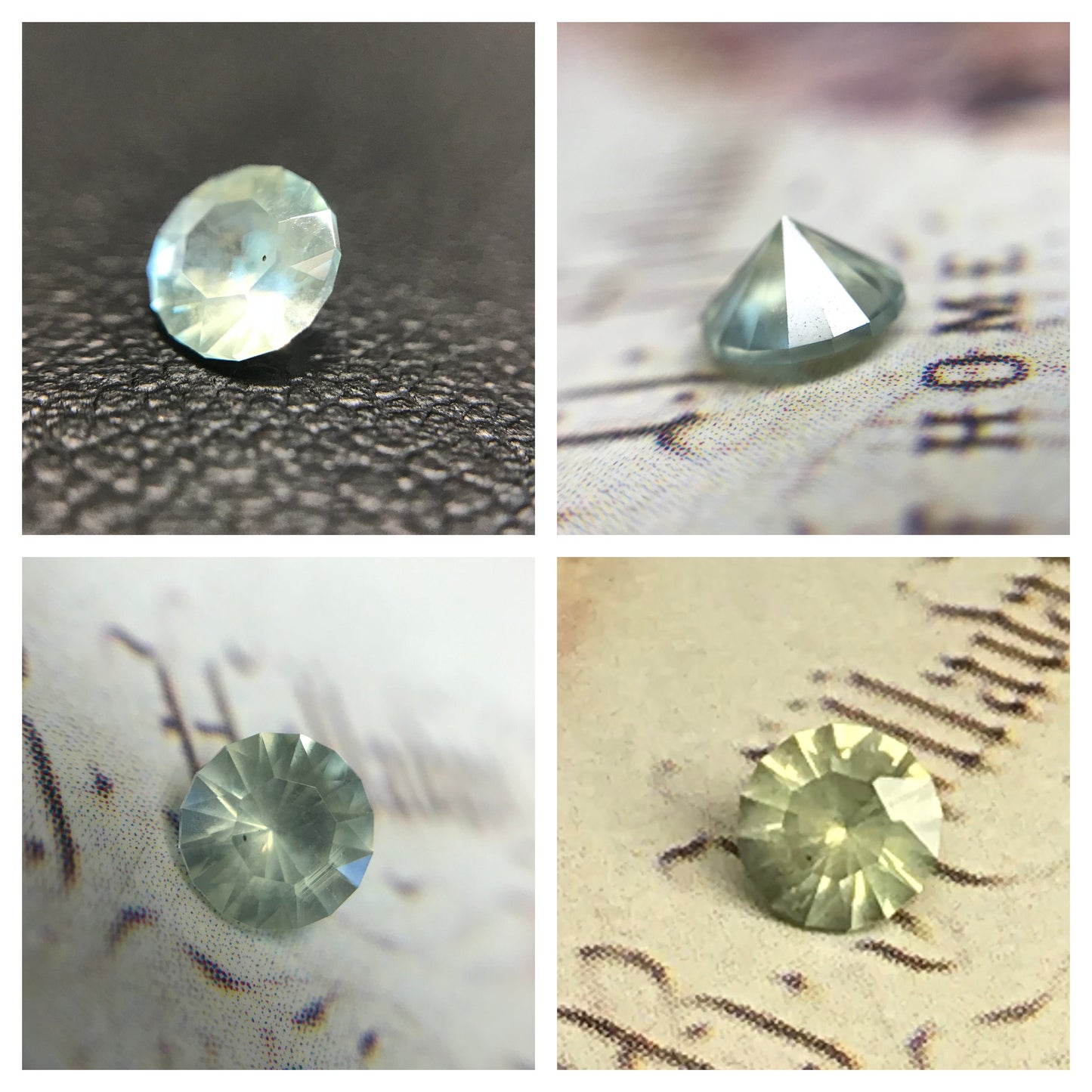 Reserved For Rebecca 5mm Montana Sapphire 0.50 Carat Unheated Light Green Yellow Round Cut, American Faceted, 4.8mm