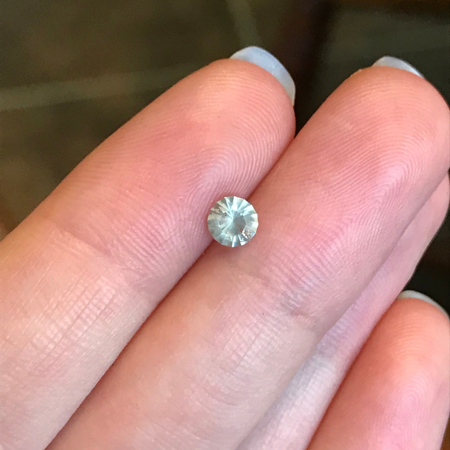 Reserved For Rebecca 5mm Montana Sapphire 0.50 Carat Unheated Light Green Yellow Round Cut, American Faceted, 4.8mm