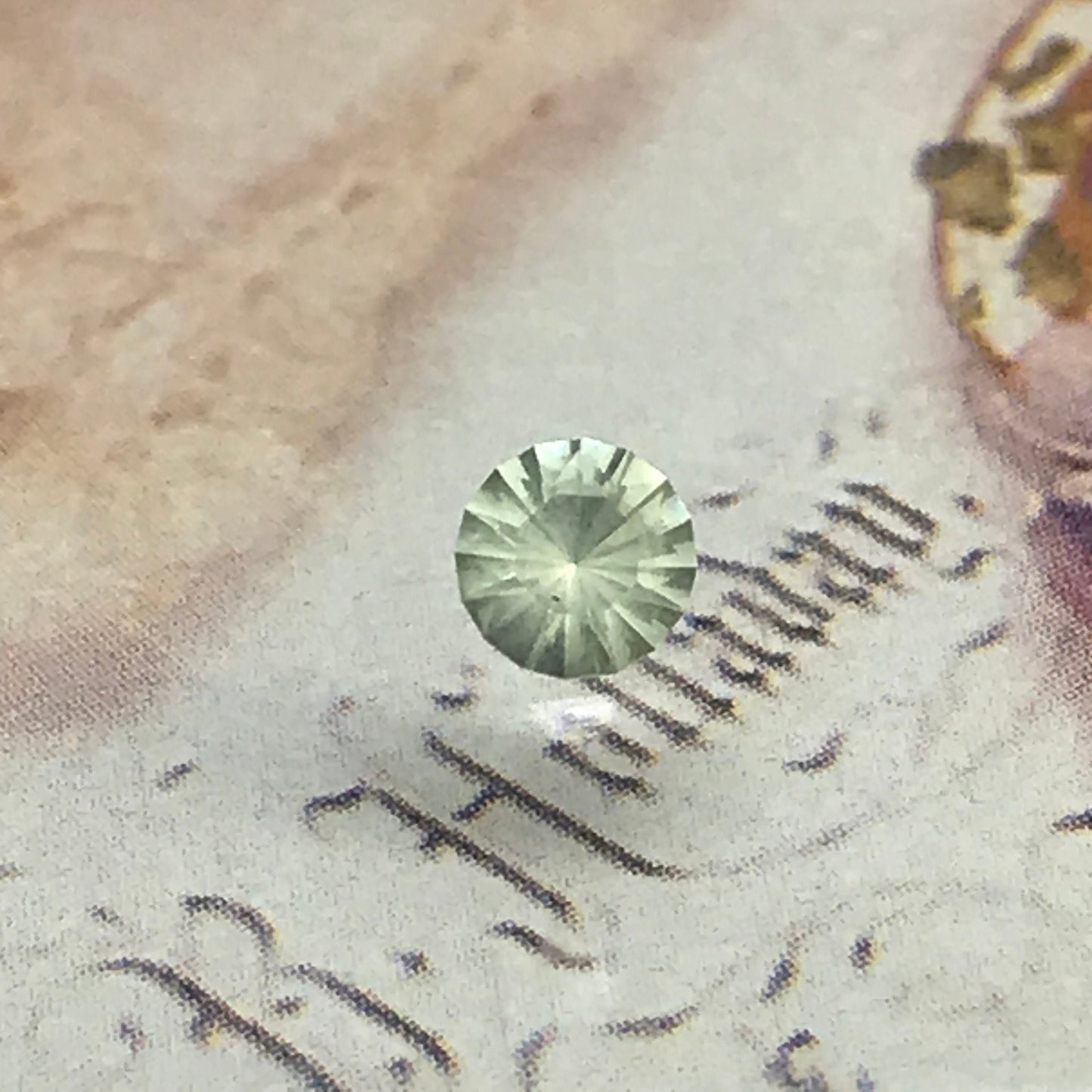 Reserved For Rebecca 5mm Montana Sapphire 0.50 Carat Unheated Light Green Yellow Round Cut, American Faceted, 4.8mm