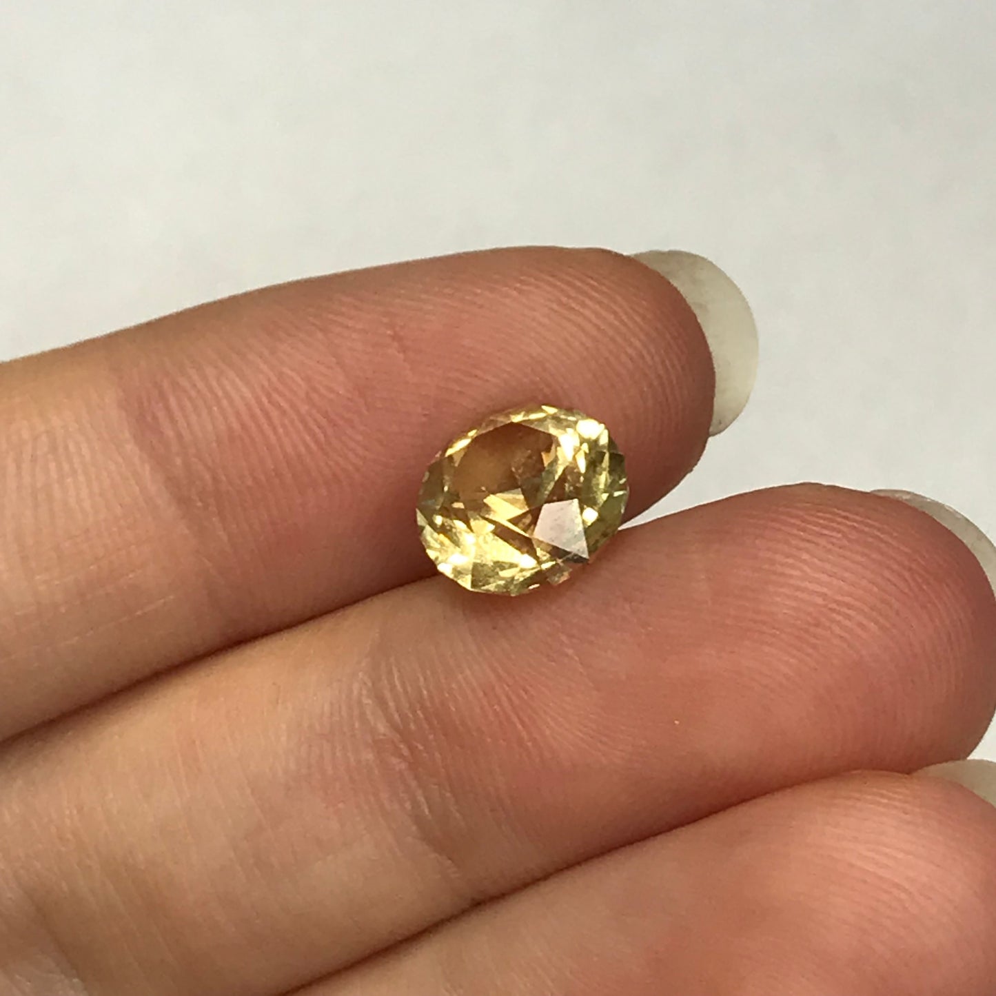 9mm Precision Cut Natural Yellow Beryl Heliodor Round Brilliant 2.74 Carat Loose Unmounted Faceted Gemstone US Cut/Seller Flowing Gems