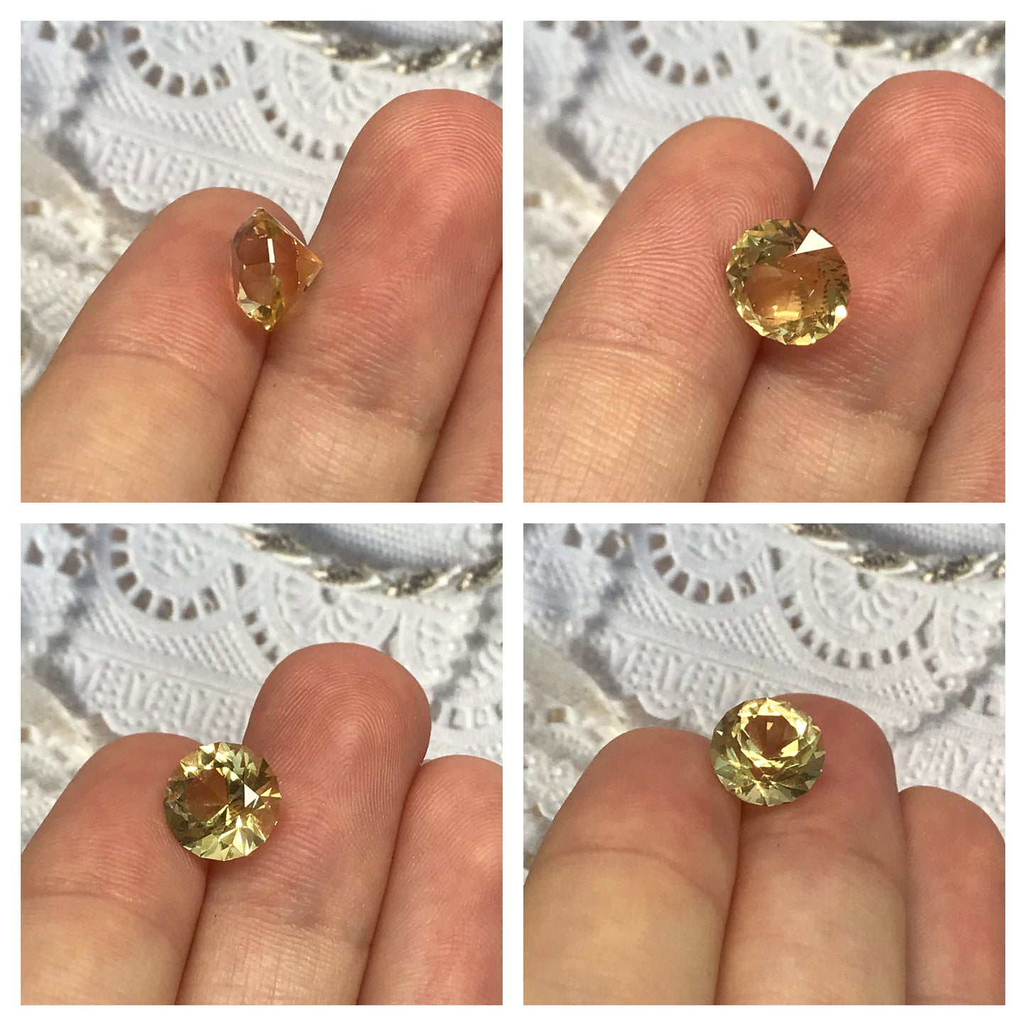 9mm Precision Cut Natural Yellow Beryl Heliodor Round Brilliant 2.74 Carat Loose Unmounted Faceted Gemstone US Cut/Seller Flowing Gems