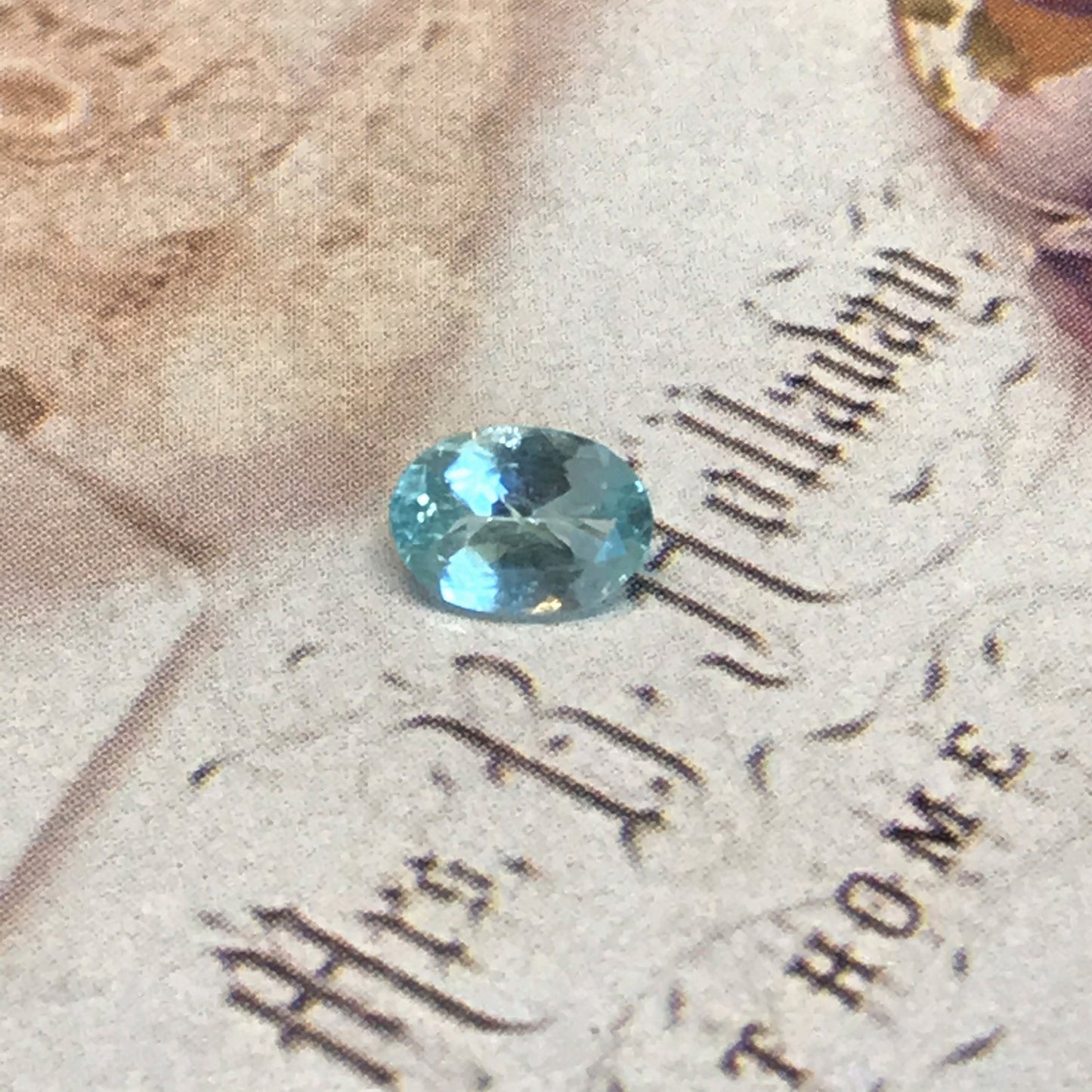 7x5mm Natural Copper Bearing Cuprian Light Green Blue Mozambique Tourmaline 0.70 Ct, Paraiba-Type Oval Gems Faceted Loose Gemstone Stone