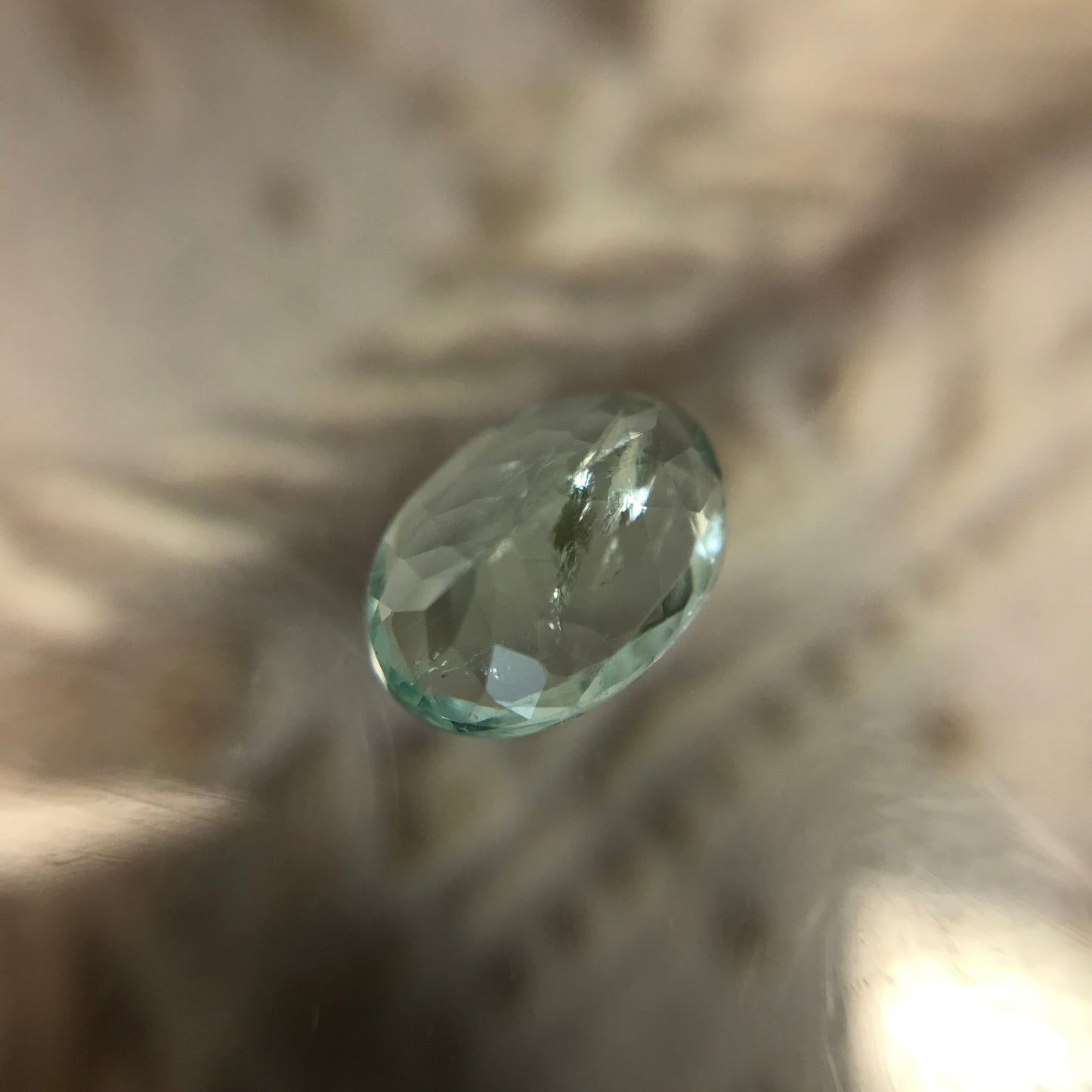 7x5mm Natural Copper Bearing Cuprian Light Green Blue Mozambique Tourmaline 0.70 Ct, Paraiba-Type Oval Gems Faceted Loose Gemstone Stone