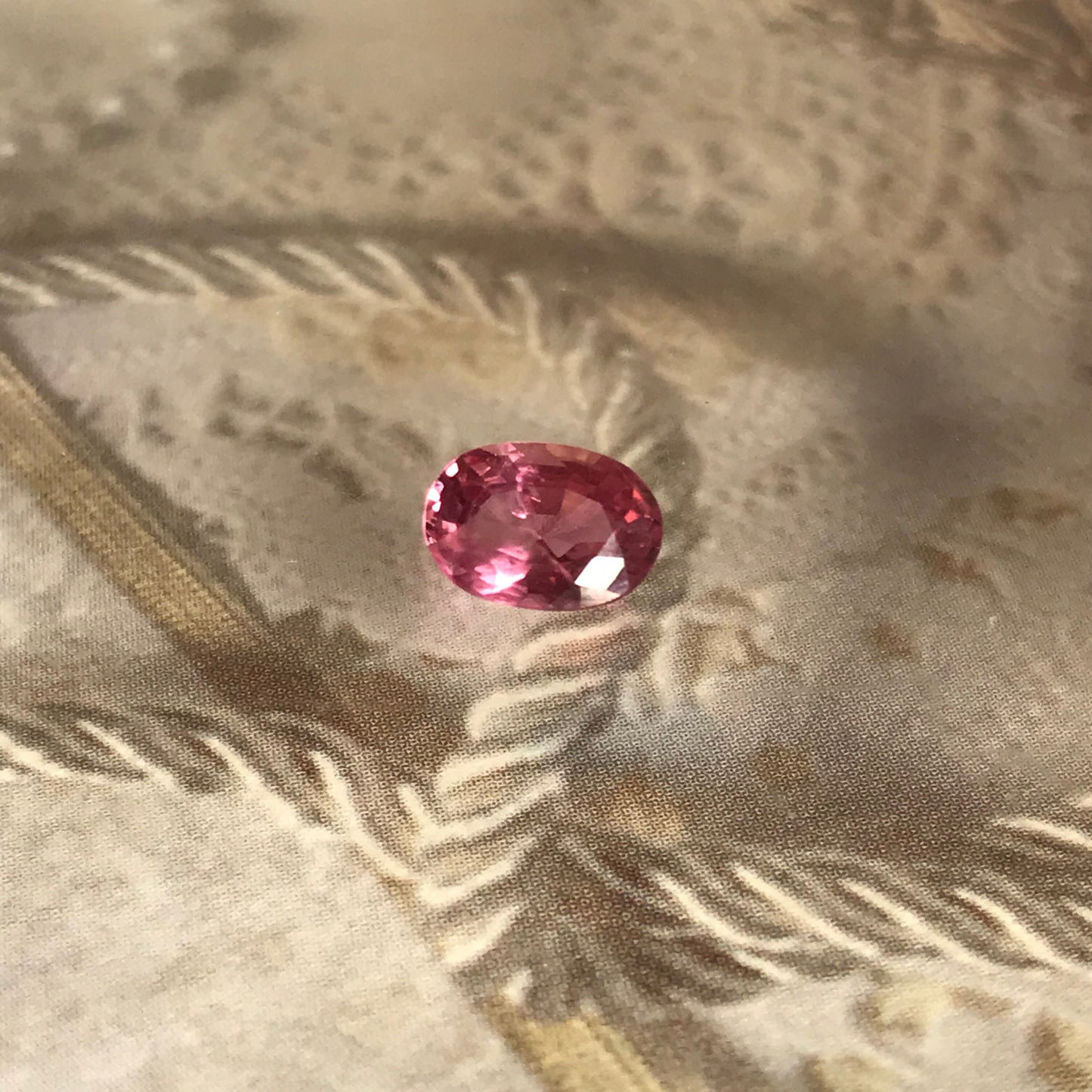 1.13ct Pink Padparadscha Sapphire 7x5mm Oval Rare Orangy Pink Purple Peach Loose Gemstone Unmounted Gem Corundum Heated Dark Padparadsha