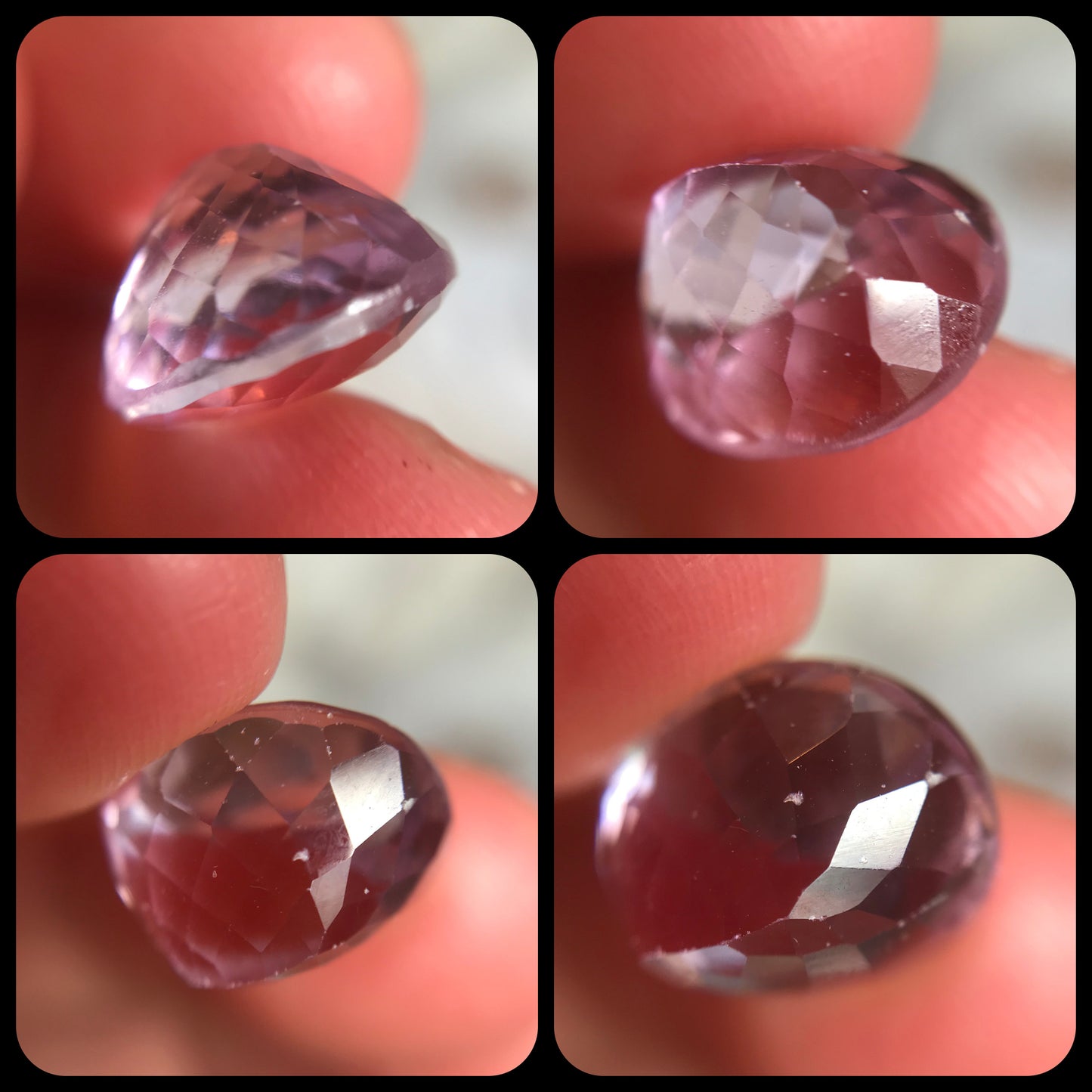 Kunzite 11x13mm 9.16 carats Oval Cut Pink Purple Spodumene Faceted Gem Loose gemstone Unmounted Tested Natural millimeters cts For Jewelry