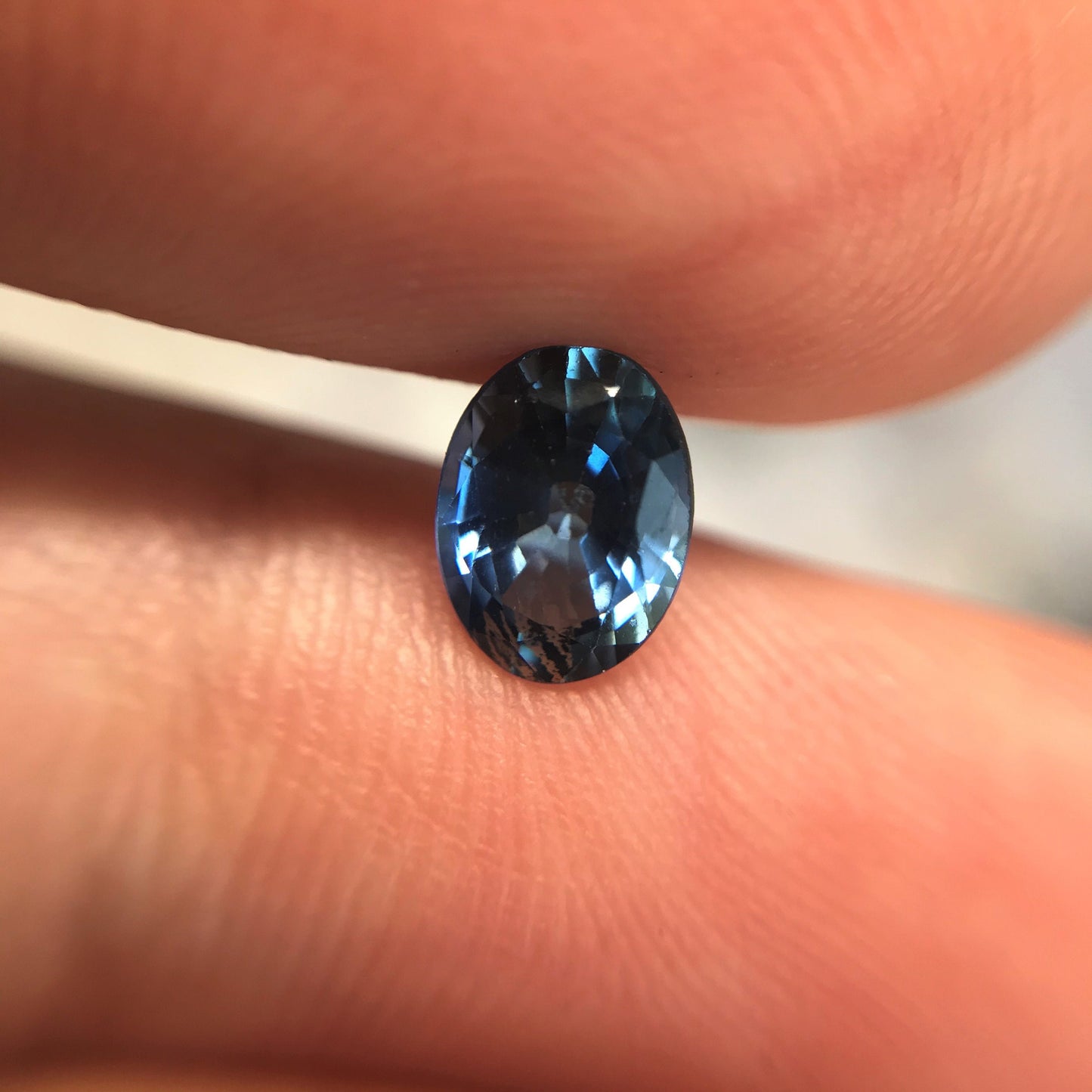 0.94 Carats Natural Classic Blue Sapphire 6.7x5mm Oval Cut Blue Corundum, Medium Blue Sapphire Faceted Loose Sapphire, Unmounted Gemstone