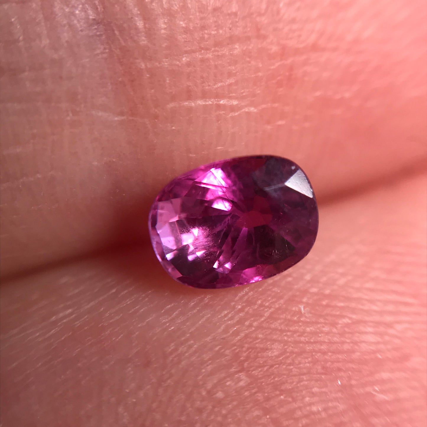 Natural Ruby 0.76 Carat 5.5mm Heat Only Loose Gemstone Faceted Gem Corundum Oval Cut Purple Red Real Beautiful July Birthstone Heat Only
