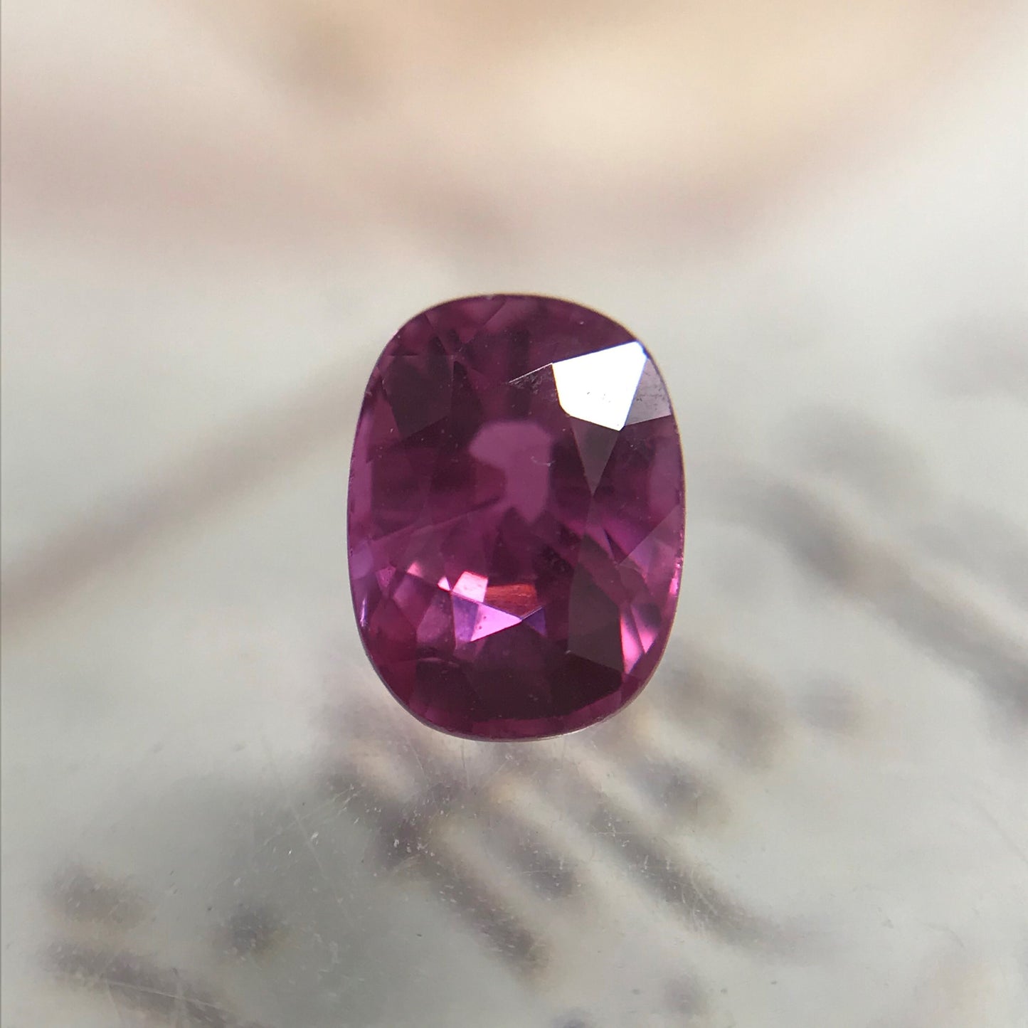 Natural Ruby 0.76 Carat 5.5mm Heat Only Loose Gemstone Faceted Gem Corundum Oval Cut Purple Red Real Beautiful July Birthstone Heat Only