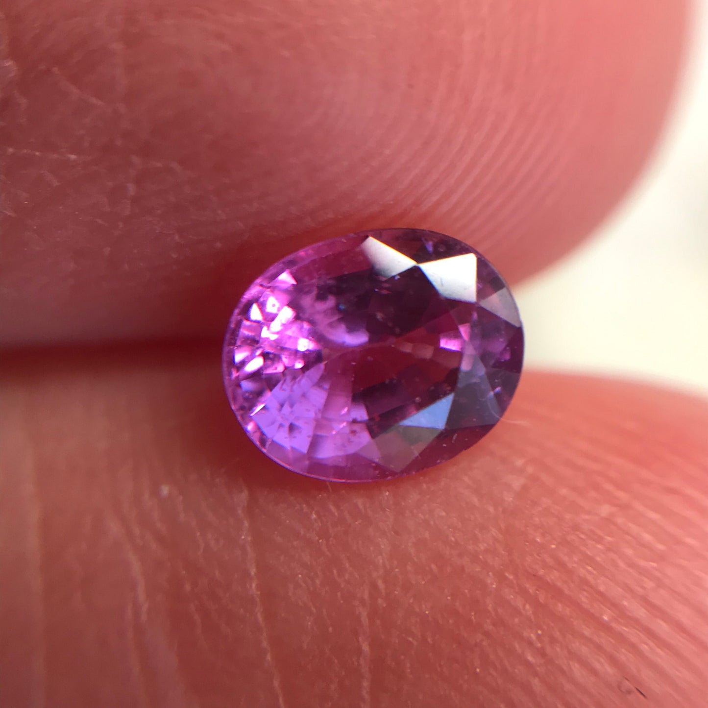 Natural Vivid Pink Purple Sapphire 6x5 mm 0.80 Carats Oval Cut Corundum Faceted Gem Loose Unmounted Gemstone Earth Mined Sapphire