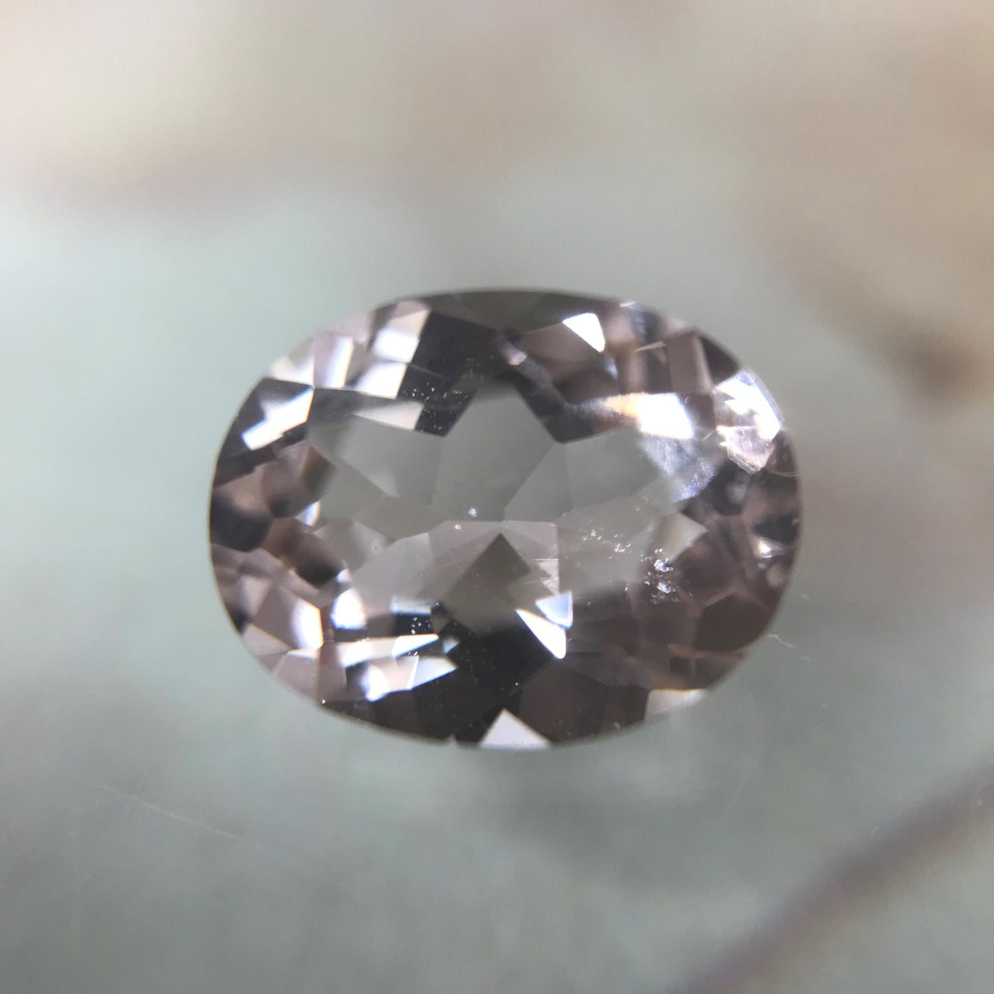 Morganite 1.77 cts 9x7mm Oval Cut Light Peach Pink Color Faceted Gem Loose Beryl Gemstone Unmounted Stone 7x9mm US Seller Flowing Gems