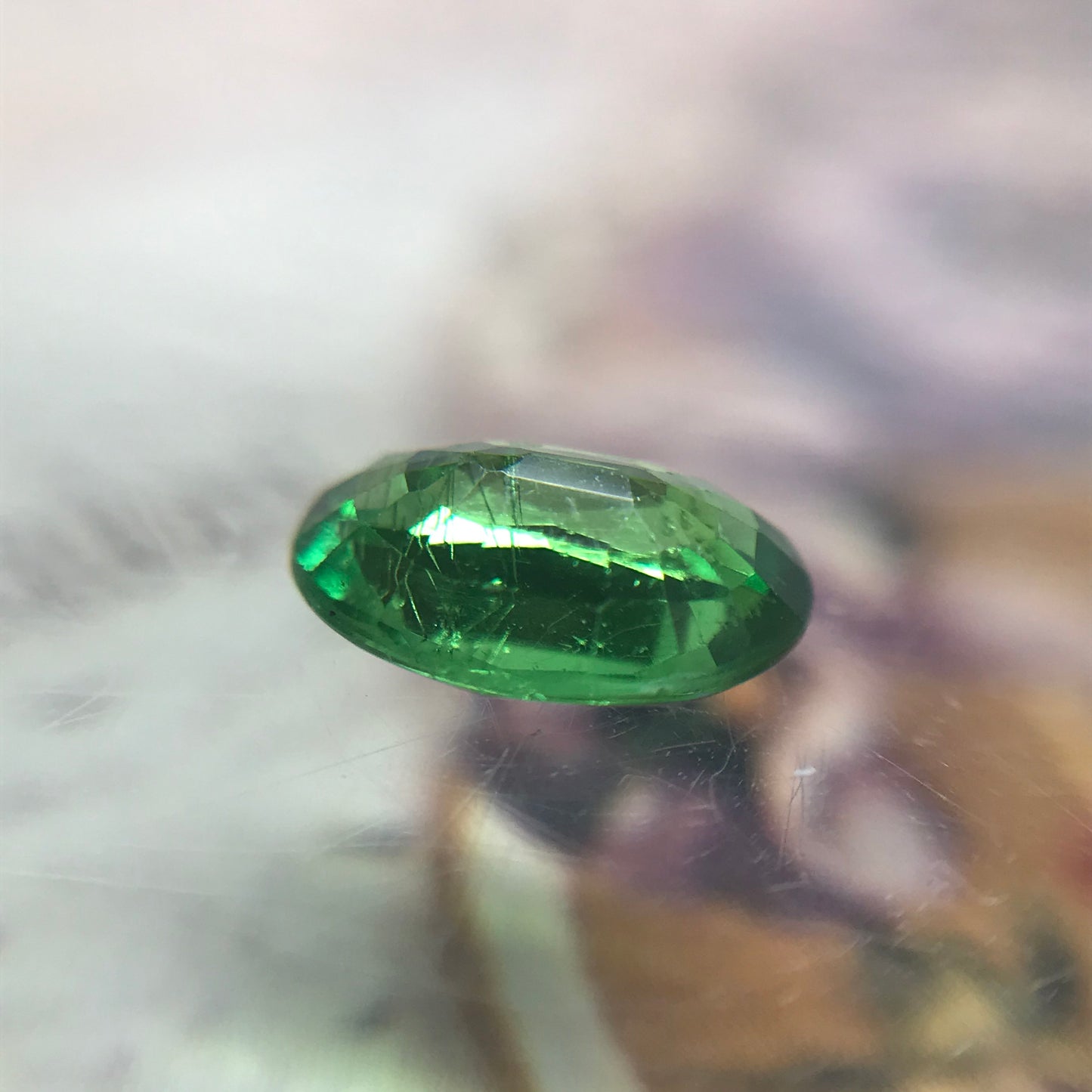 Natural Tsavorite Garnet 0.91 carats 7x5mm Faceted Oval cut