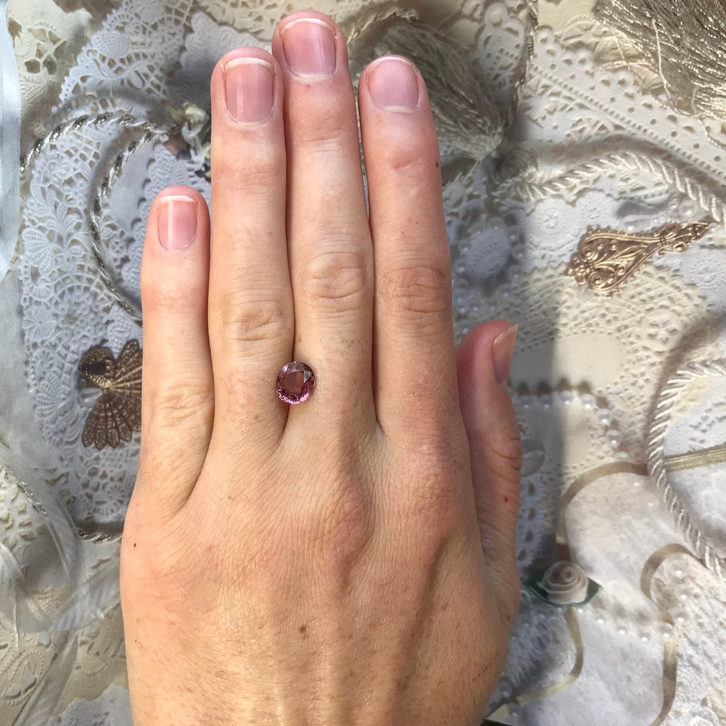 7x8mm Natural Spinel 1.83 carats Faceted Roundish Oval Loose Gem Unmounted Purple Red Gemstone Genuine Earth Mined Stone US Seller