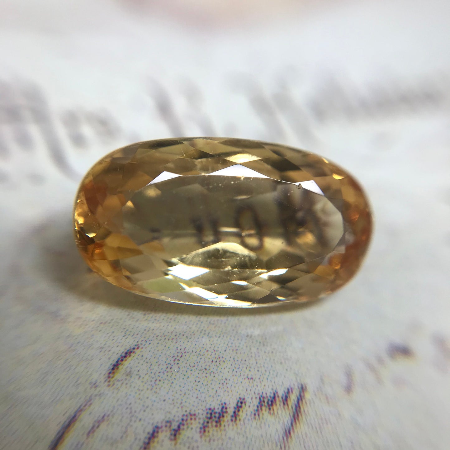 5.73 Carat Precious Topaz 14.5x8mm Oval Loose Faceted Gemstone
