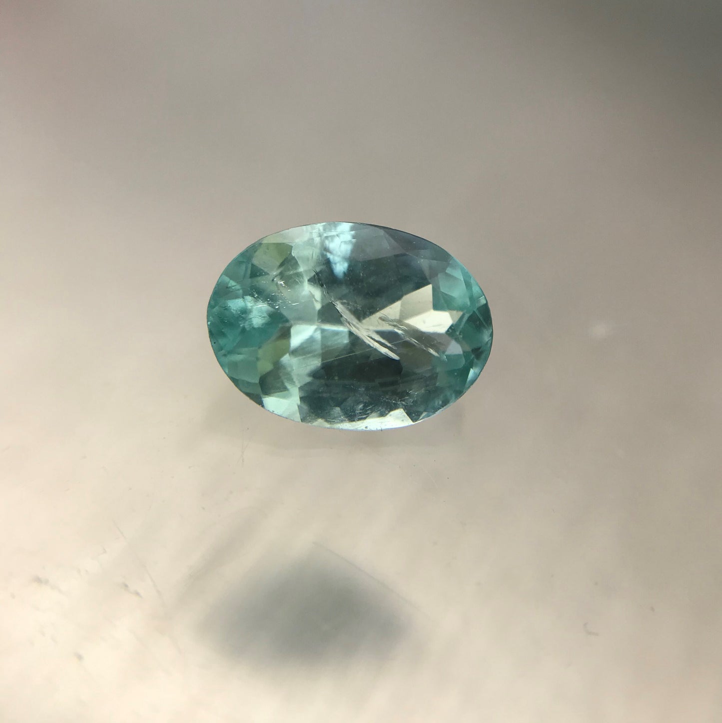 7x5mm Natural Copper Bearing Cuprian Light Green Blue Mozambique Tourmaline 0.70 Ct, Paraiba-Type Oval Gems Faceted Loose Gemstone Stone