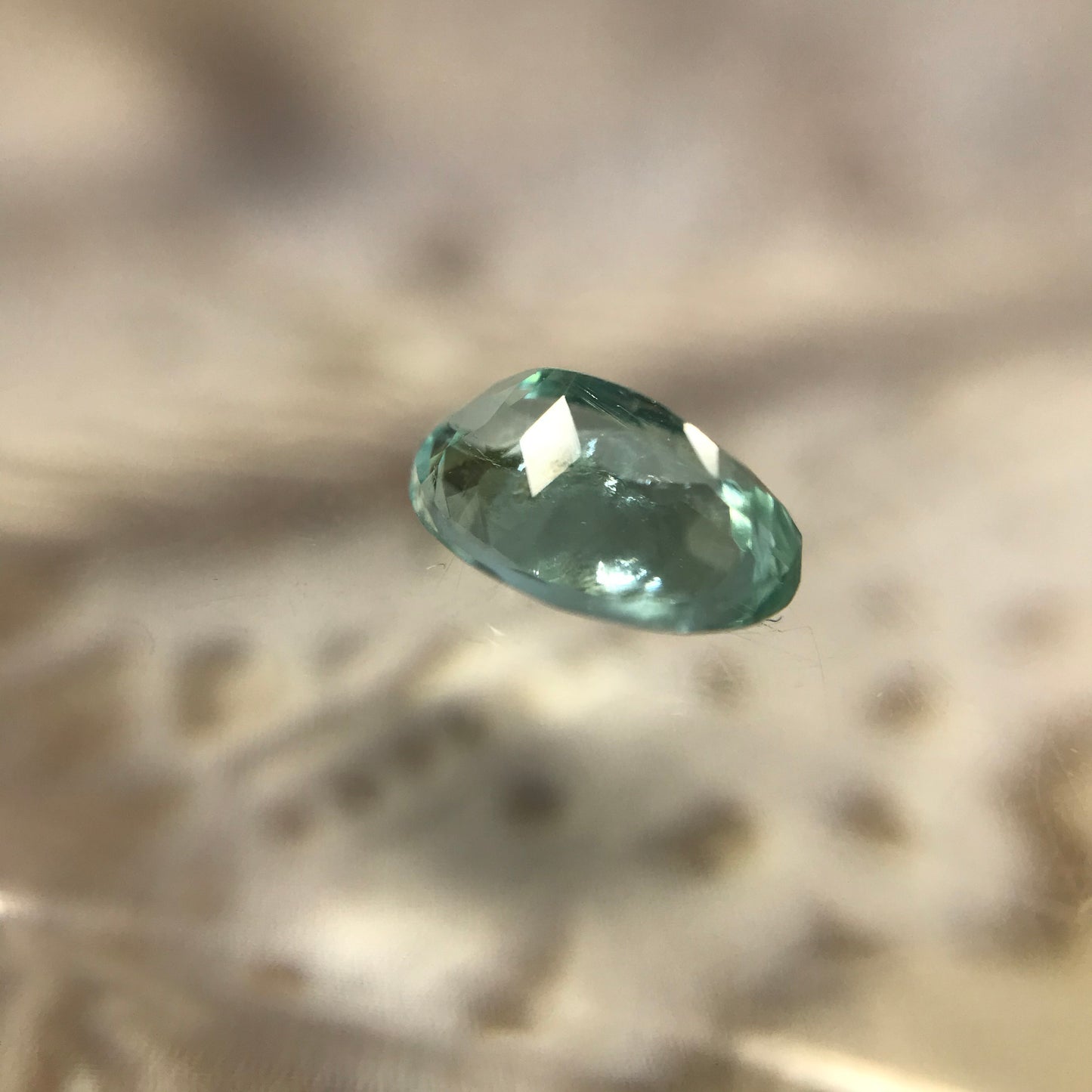 7x5mm Natural Copper Bearing Cuprian Light Green Blue Mozambique Tourmaline 0.70 Ct, Paraiba-Type Oval Gems Faceted Loose Gemstone Stone