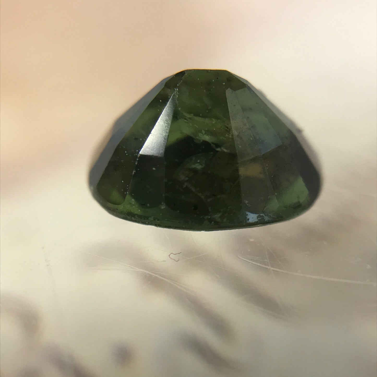 6.5x5mm Natural Green Sapphire Oval Cut Corundum 1.08 carats Faceted Loose