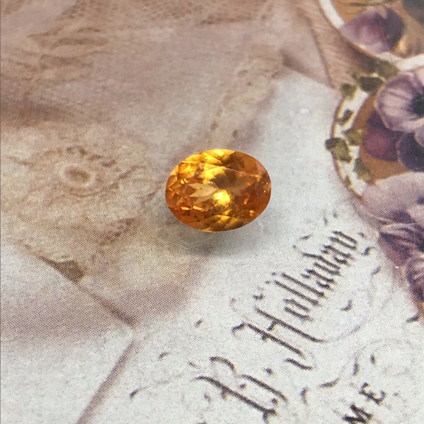 9x7mm Natural Mandarin Spessartite Garnet 2.24 carats Faceted Oval Gemstone Unmounted Loose Gem Orange Garnet Genuine Earth Mined Stone