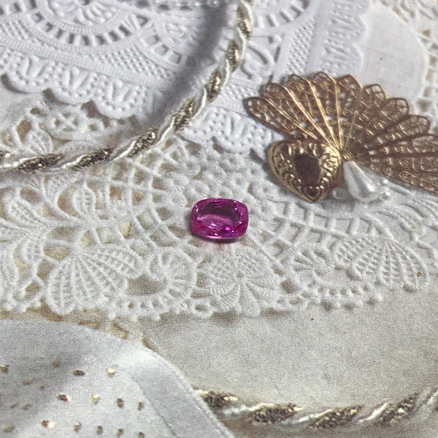 Natural Pink Sapphire 7x5mm 1.16 Carats Rectangular Cushion Cut Pink Sapphire Corundum Faceted Loose Gem Unmounted Earth Mined Sapphire