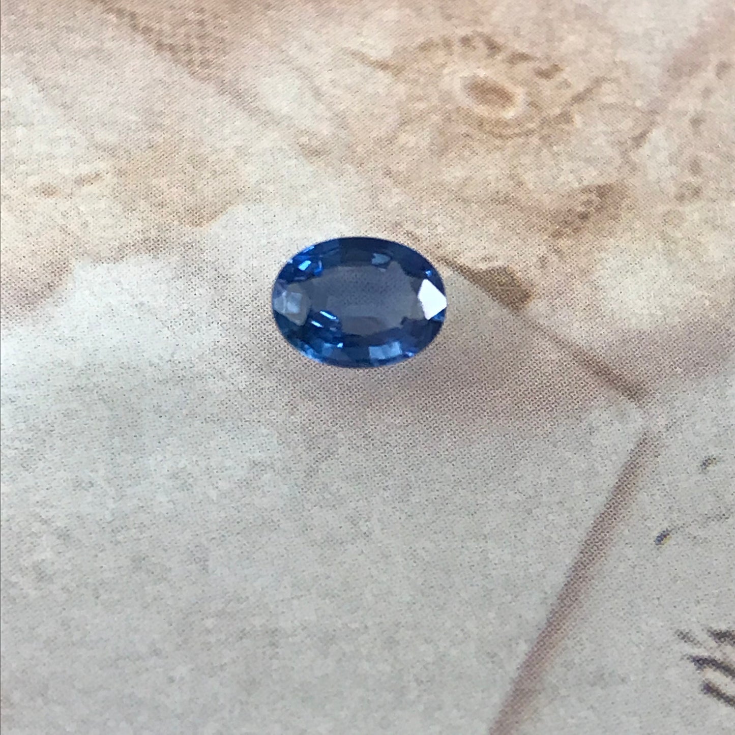 Natural Blue Sapphire 7x5.3mm 0.93 Carats Oval Corundum Blue Gem Faceted Loose Unmounted Gemstone Fancy, Genuine Blue Sapphire
