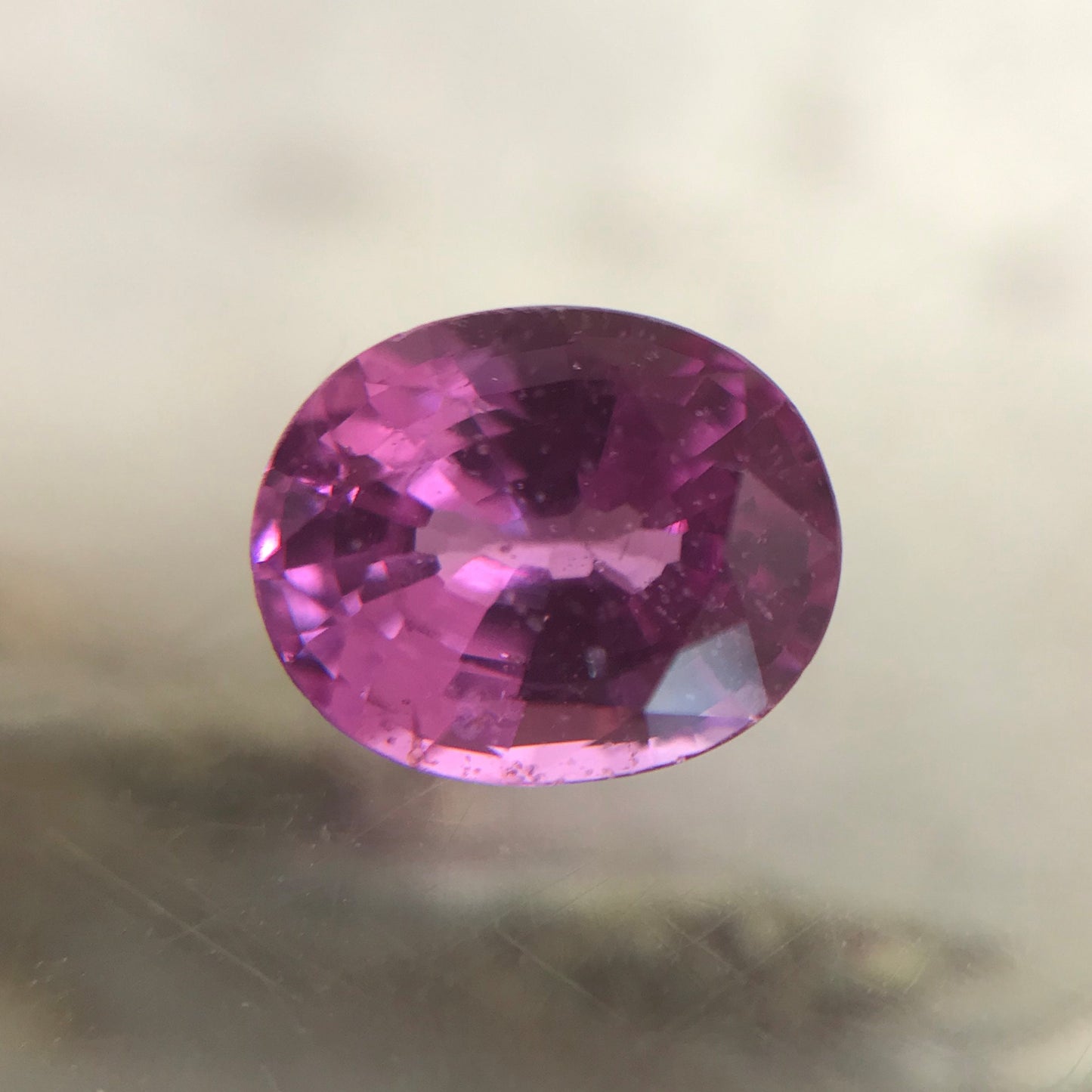 Natural Vivid Pink Purple Sapphire 6x5 mm 0.80 Carats Oval Cut Corundum Faceted Gem Loose Unmounted Gemstone Earth Mined Sapphire