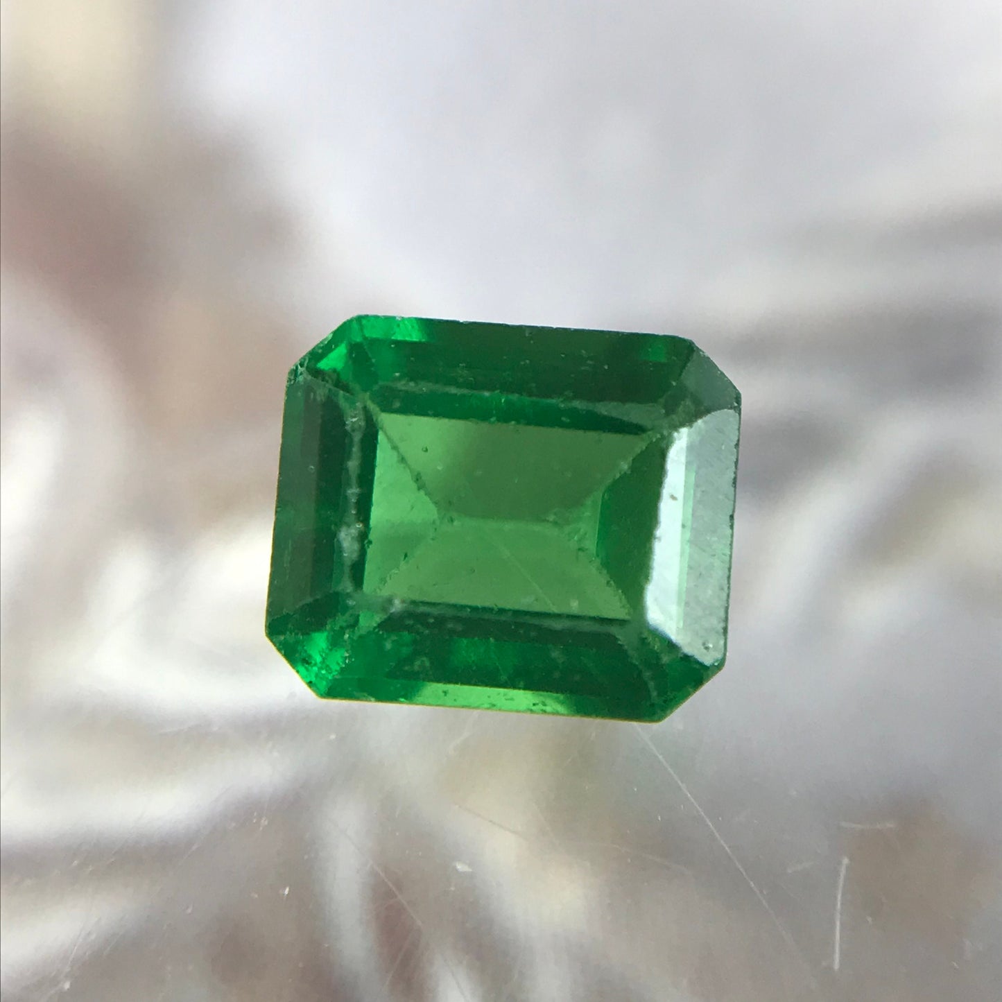 Natural Tsavorite Garnet 5x4mm 0.66 carats Faceted Emerald Cut Loose Gemstone, Green Garnet